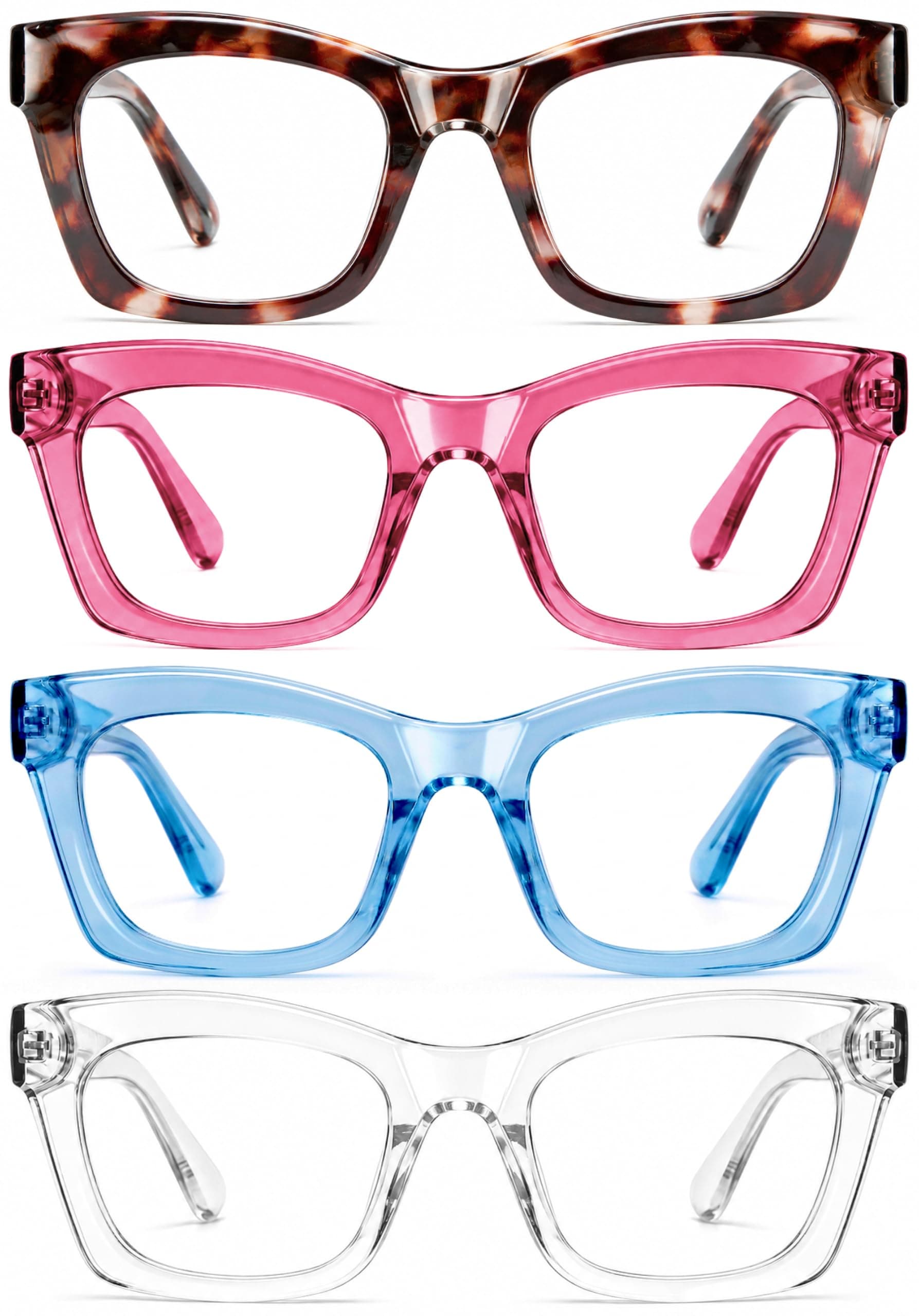 CCVOO Stylish Reading Glasses for Women, Eyeglasses, Blue Light Readers for Women
