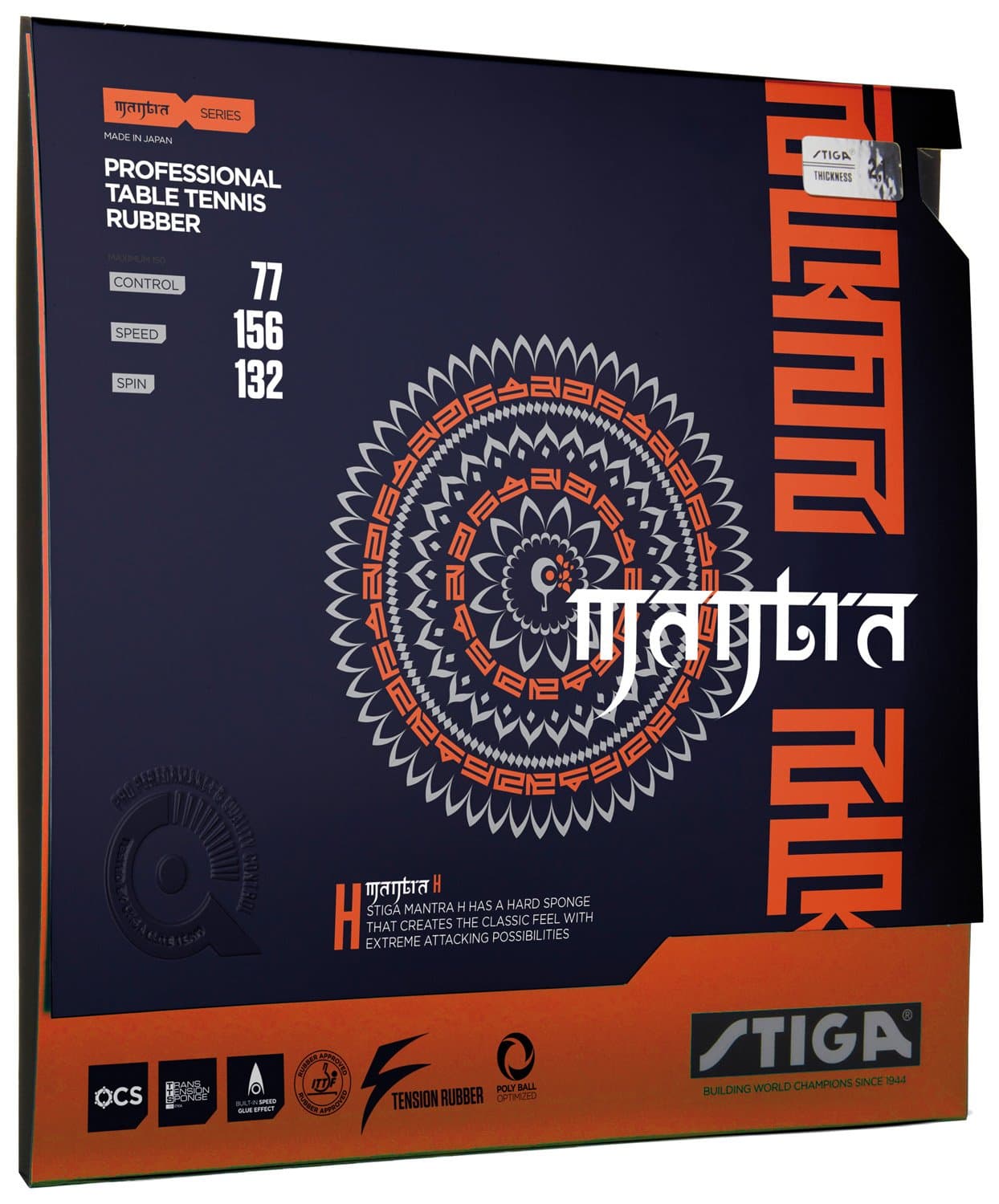 Stiga (sutexiga) Table Tennis Rubber Tension Series Back Soft Mantra H