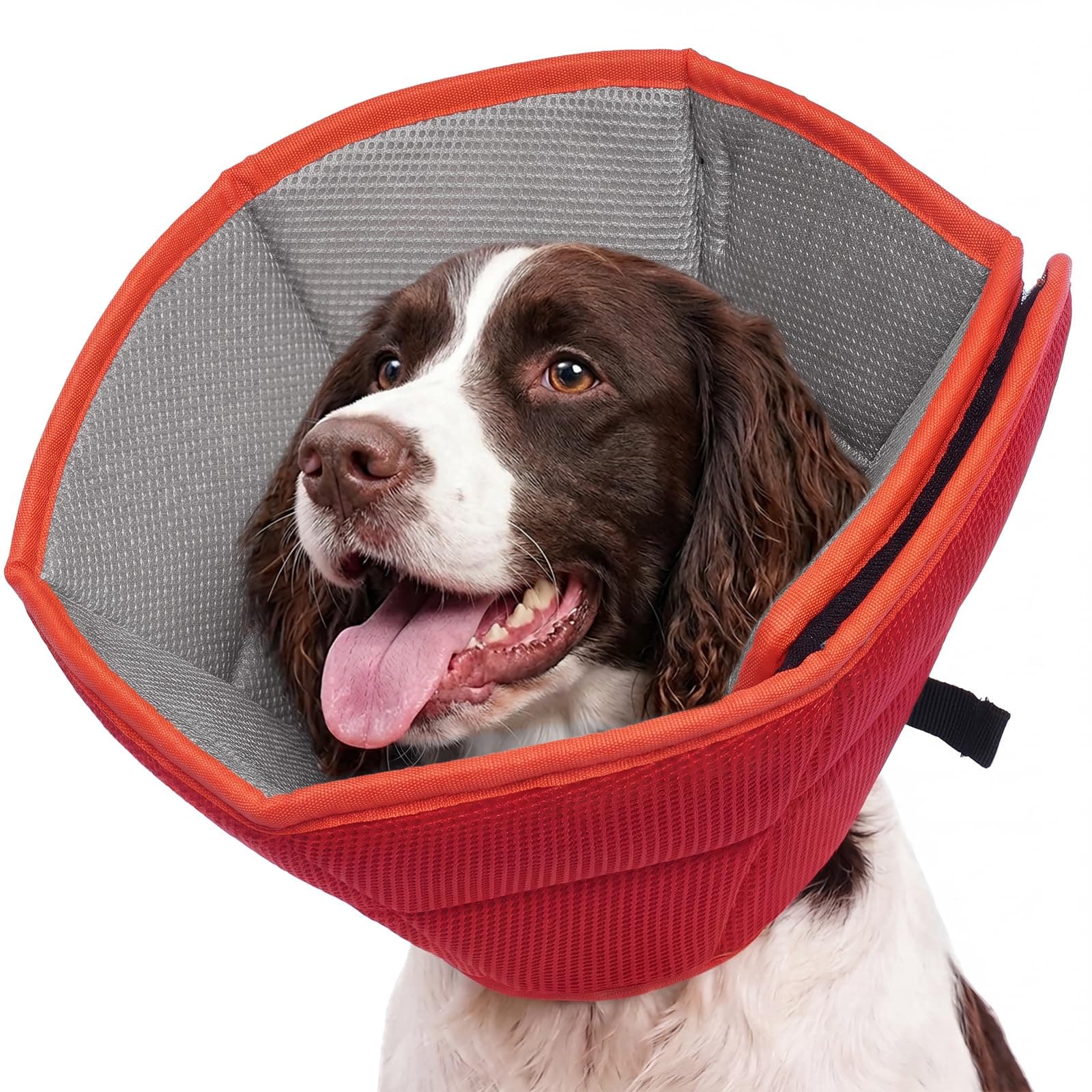 Dog Cone for Large Dogs After Surgery, Soft Dog Cone Collar for Dogs to Stop Licking, Adjustable Comfy E-Collar Alternative Lightweight Post-Surgery Recovery Elizabethan Collar for Pet