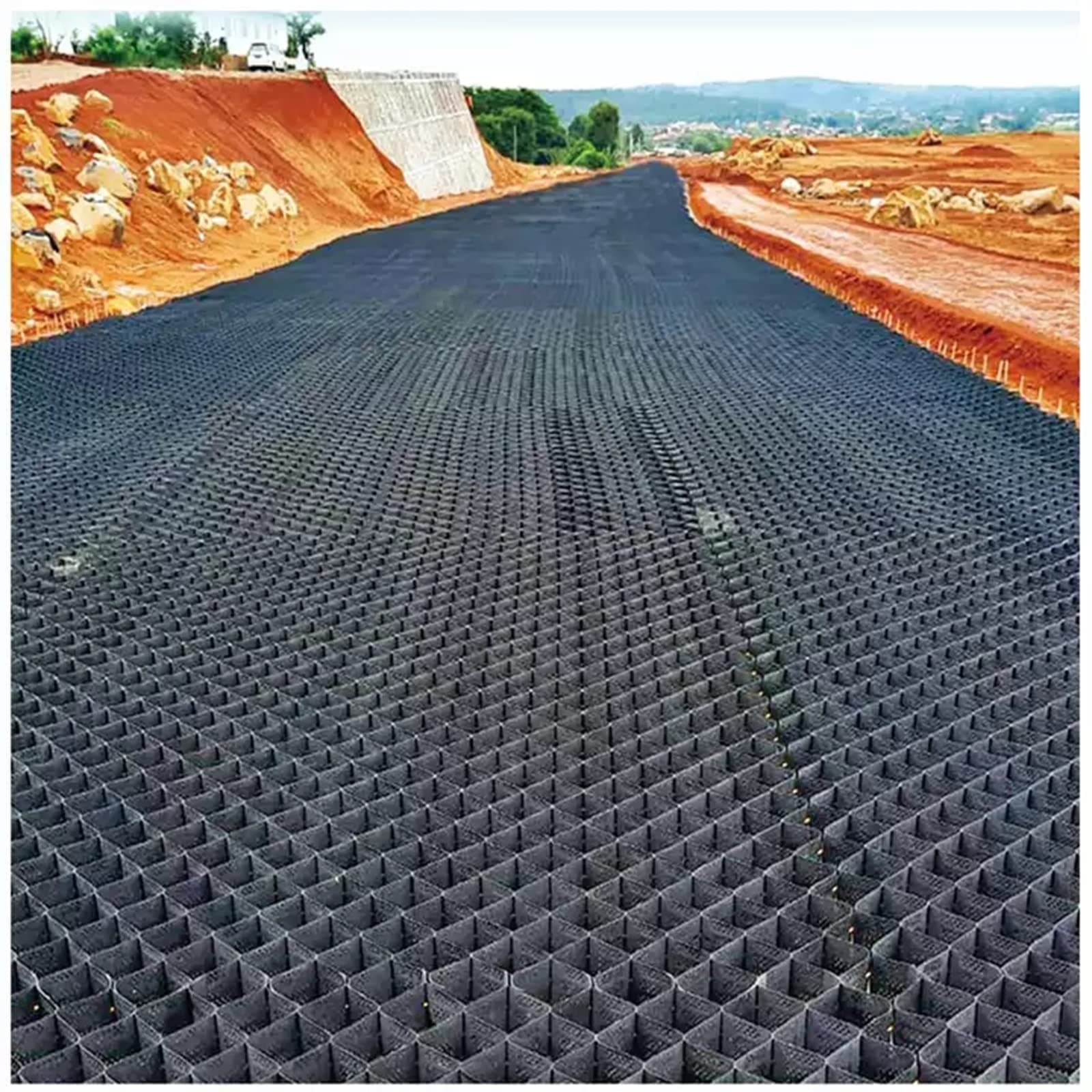 Gravel Pavers for Driveway, Honeycomb Pavement Base Support Geo-Grid, 2" Thick Ground Grid Used for Camper Pad, Plastic Shed Base, Incline/Soil Steep Grade (Color : WxL, Size : 600cm x 800cm (236in