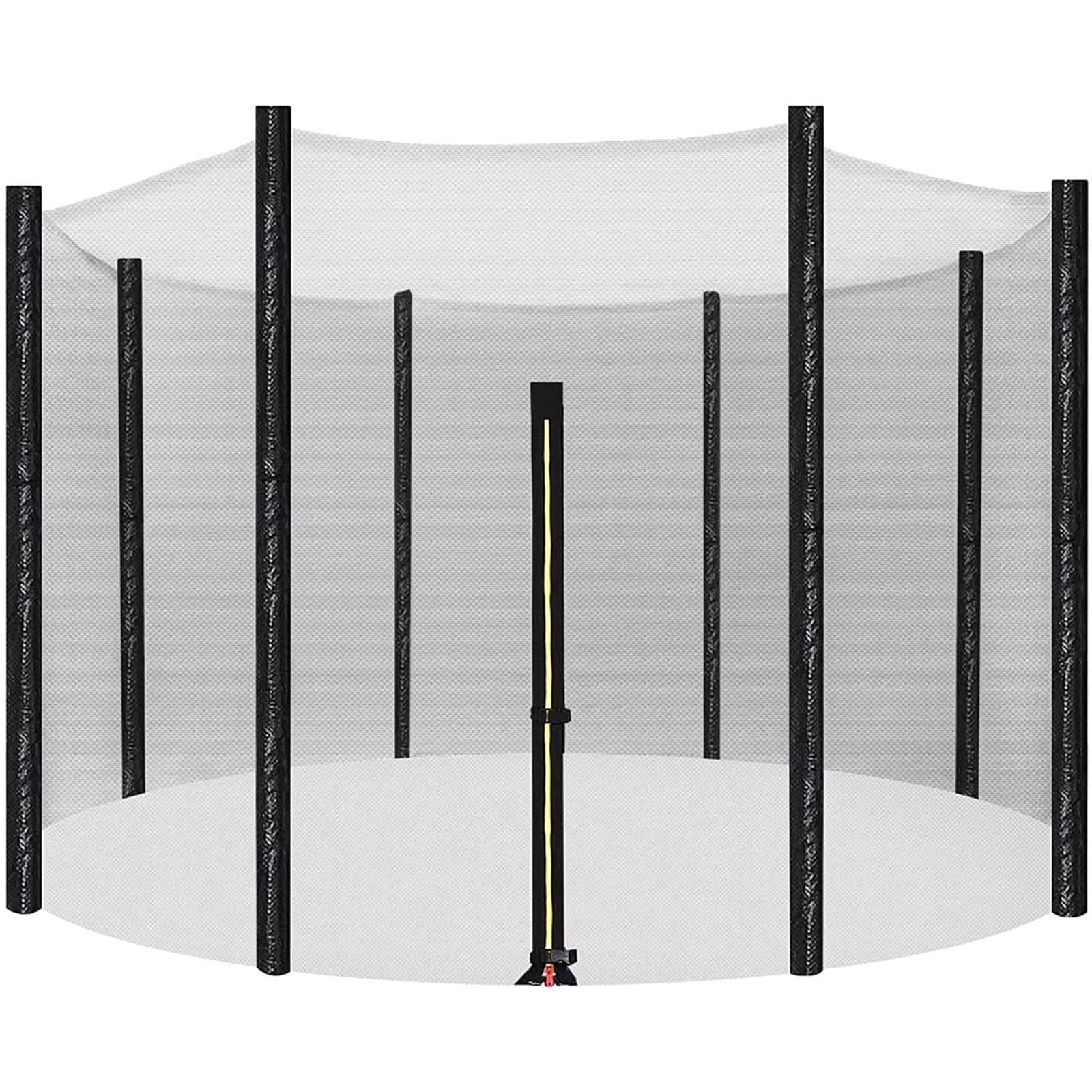 MGTCAR Replacement Trampoline Net 6ft 8ft 10ft 12ft 13ft 14ft 15ft 16ft Safety Guard Net Safety Enclosure Net Surround Outdoor Netting (net Only,Poles Not Included)(Size:4.57m 12poles,Color:Black)