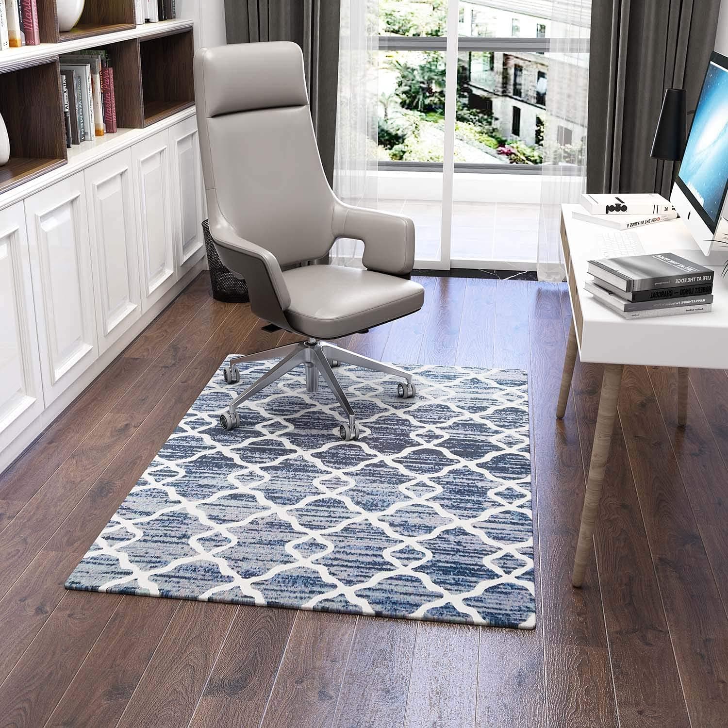 Luxury Office Chair Mat for Carpeted Floor, Desk Mat hardwood floors, 136x100cm Chair Mat Protector Carpet for Home Office, protects floors, anti-skidding, Santiago