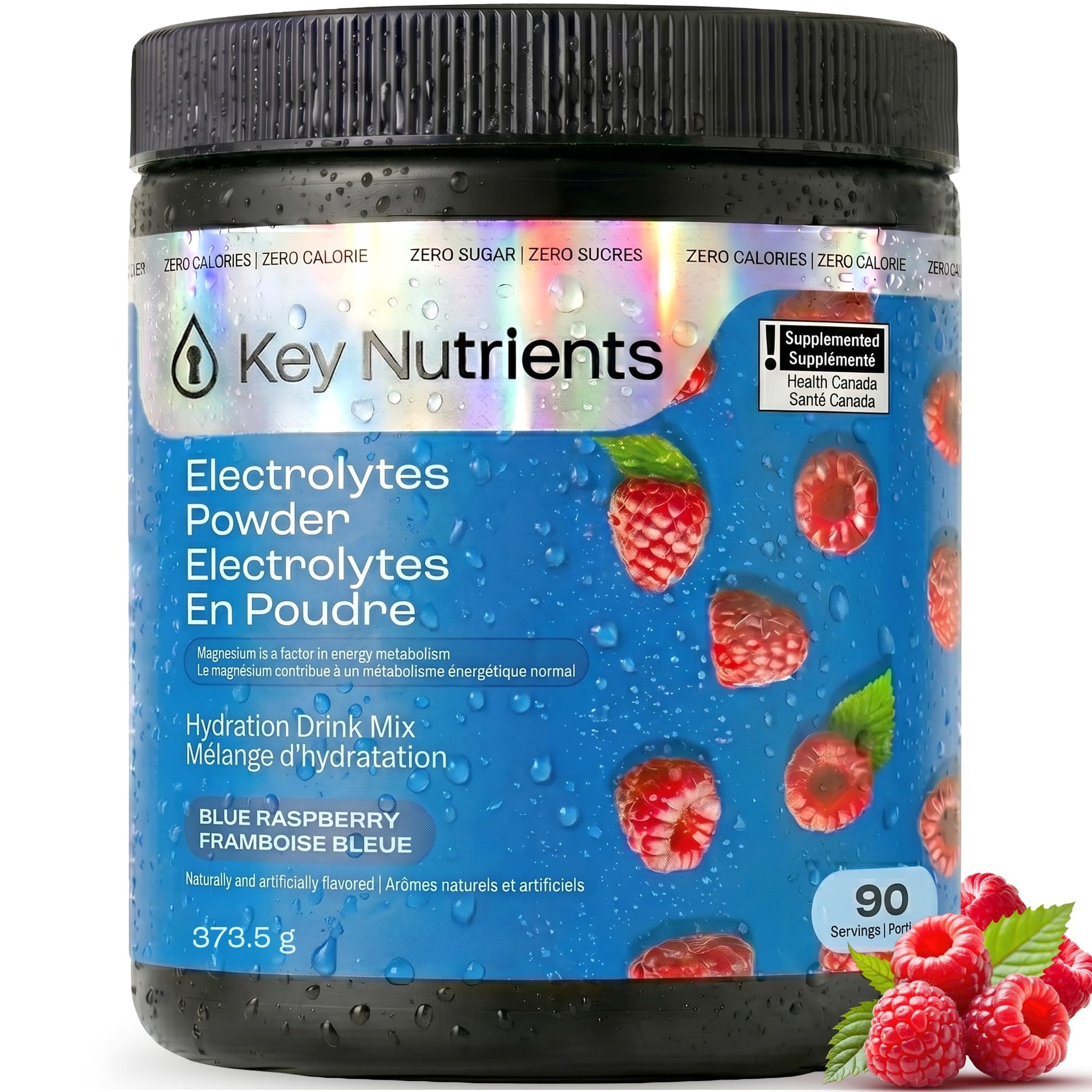 KEY NUTRIENTS Multivitamin Electrolytes Powder, Blue Raspberry, 90 Servings