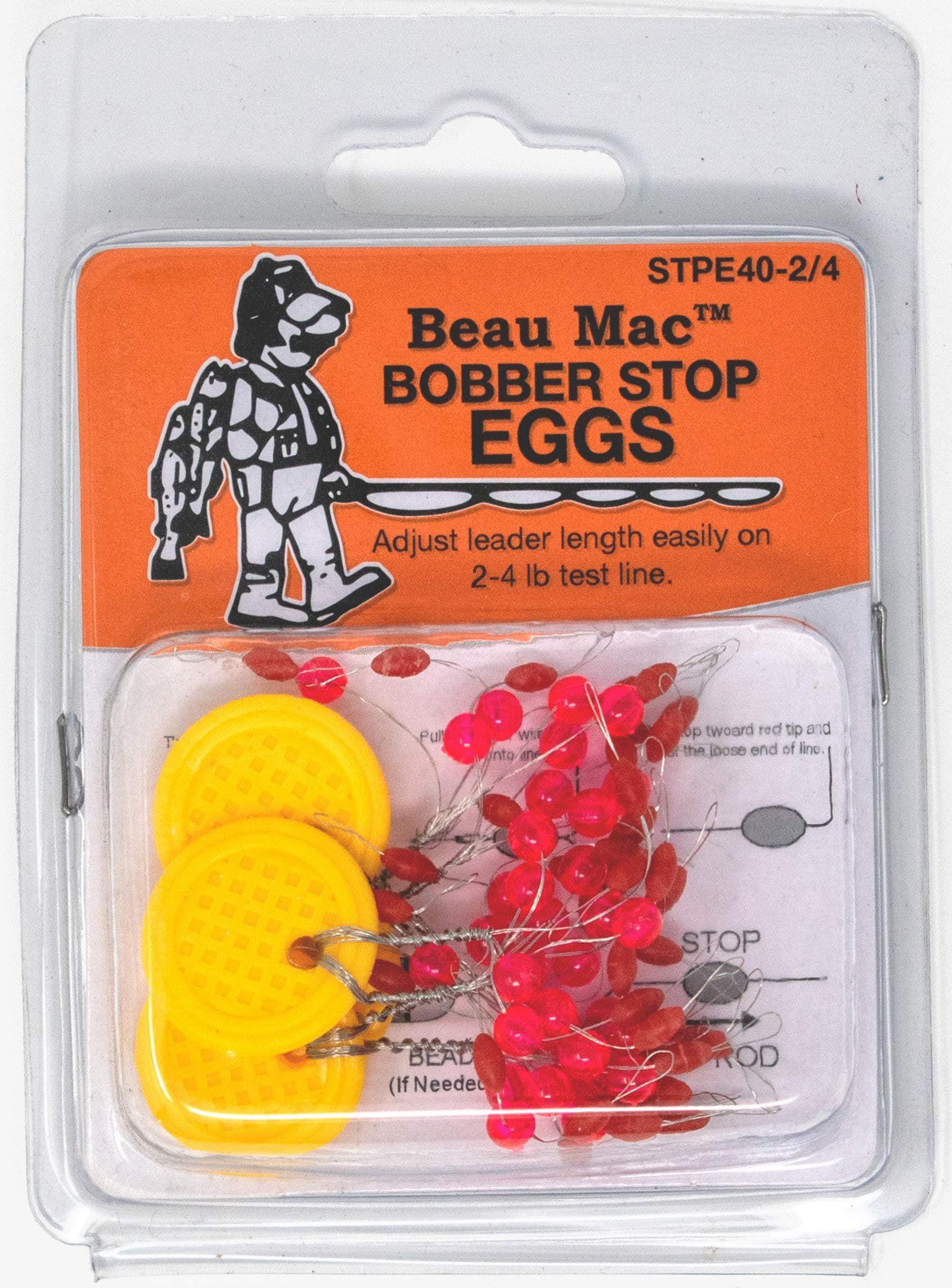 Beau Mac Rubber Egg Stops 40-Pack - 2/4lb, Multicolor (STPE40-2/4)