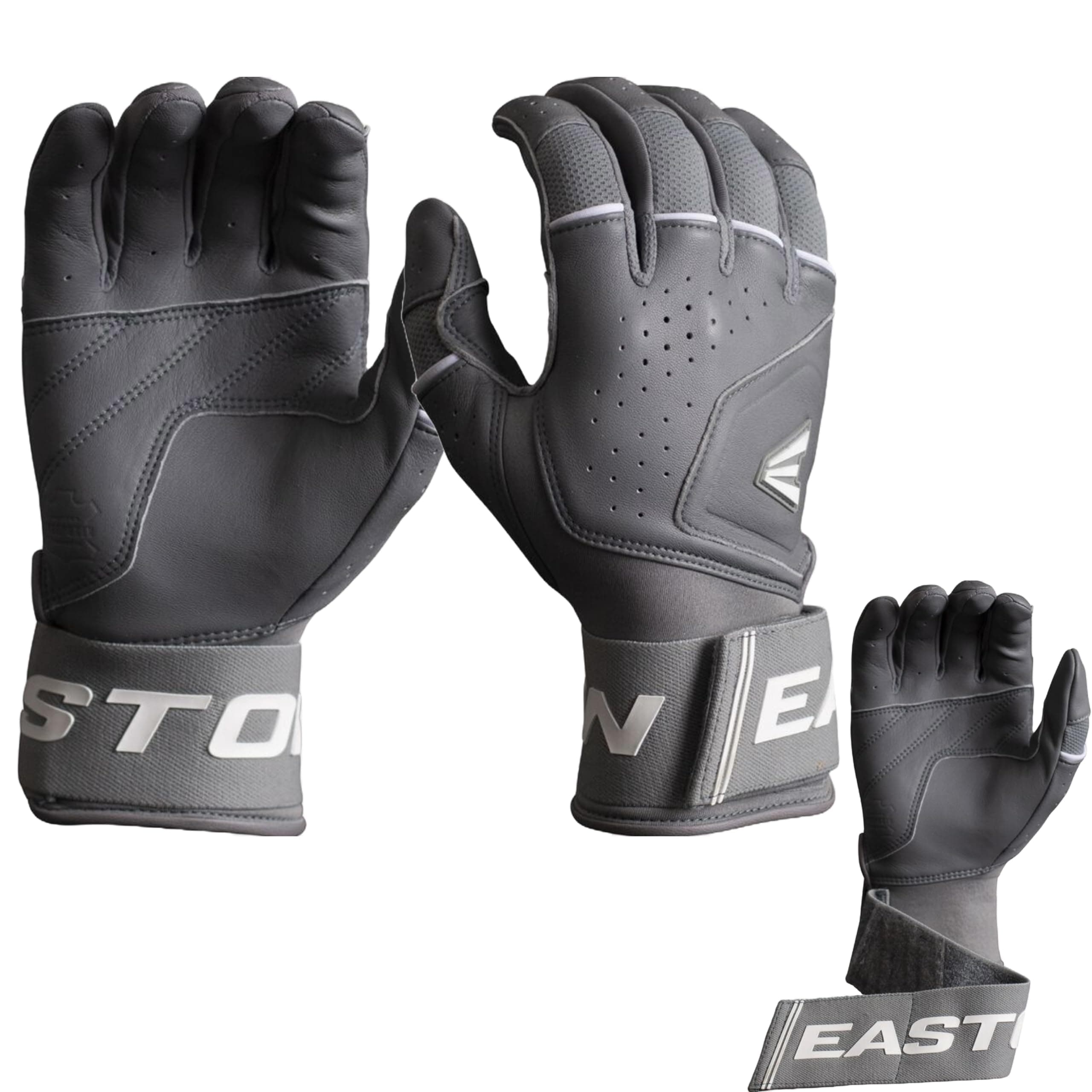 Easton | Tantrum PRO Locked in Slowpitch Softball Batting Gloves | Grey | Large