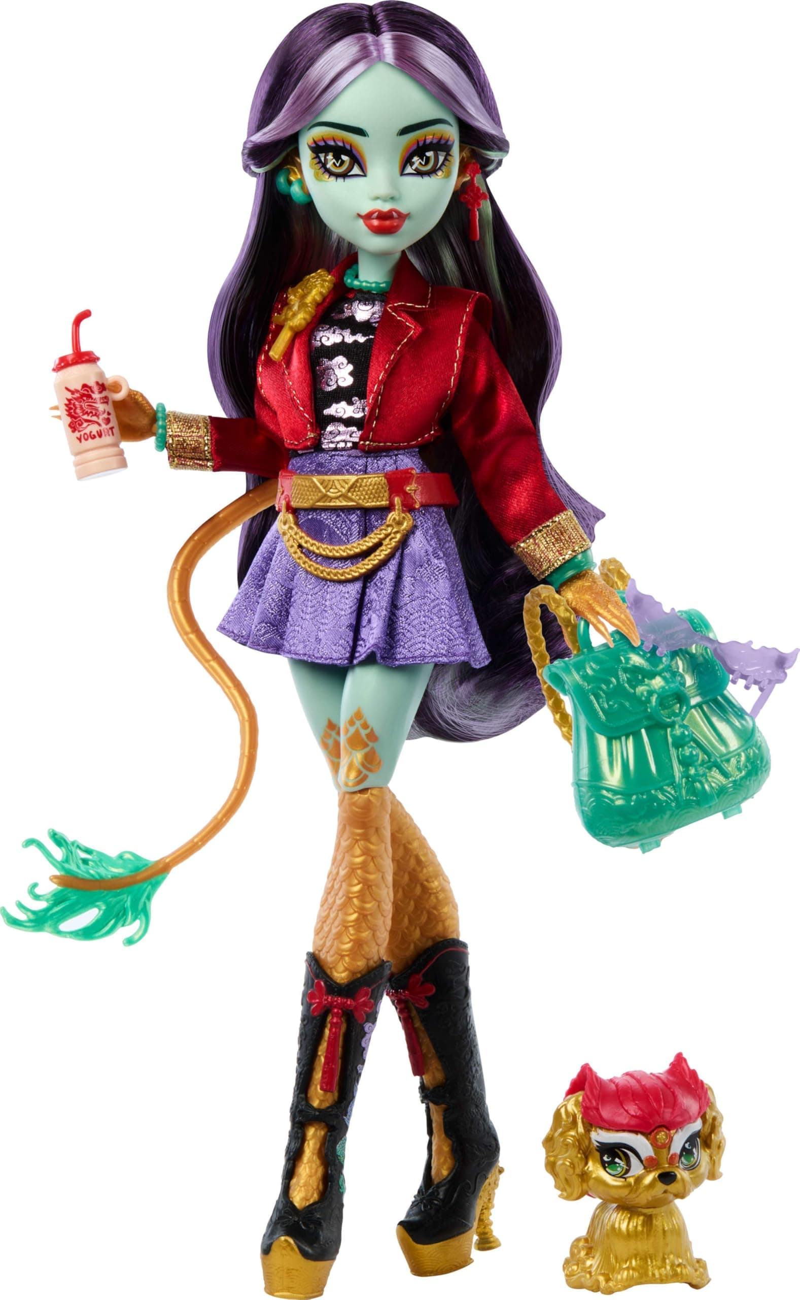 Monster High Jinafire Long Doll with Pet Dog