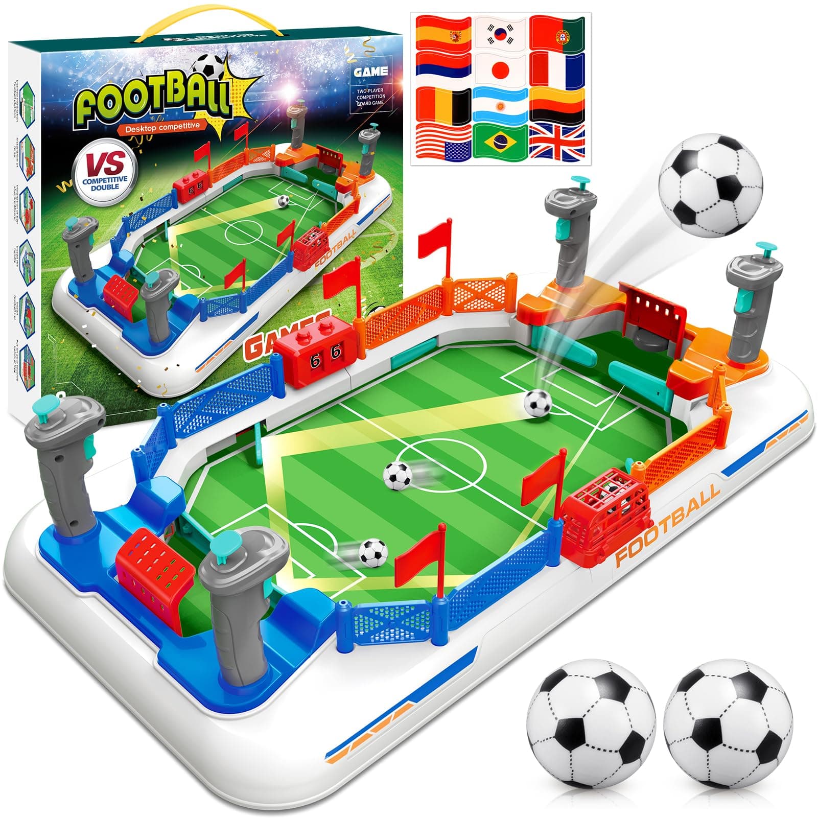 Mini Foosball Table Game, Luckades Soccer Toys for 3 4 5 6 7 8-12 Year Old Boy Gifts Toys for Kids Age 3-5 4-6 7-10 Girl Children Christmas Birthday Gifts Family Party Games for Kids & Adults