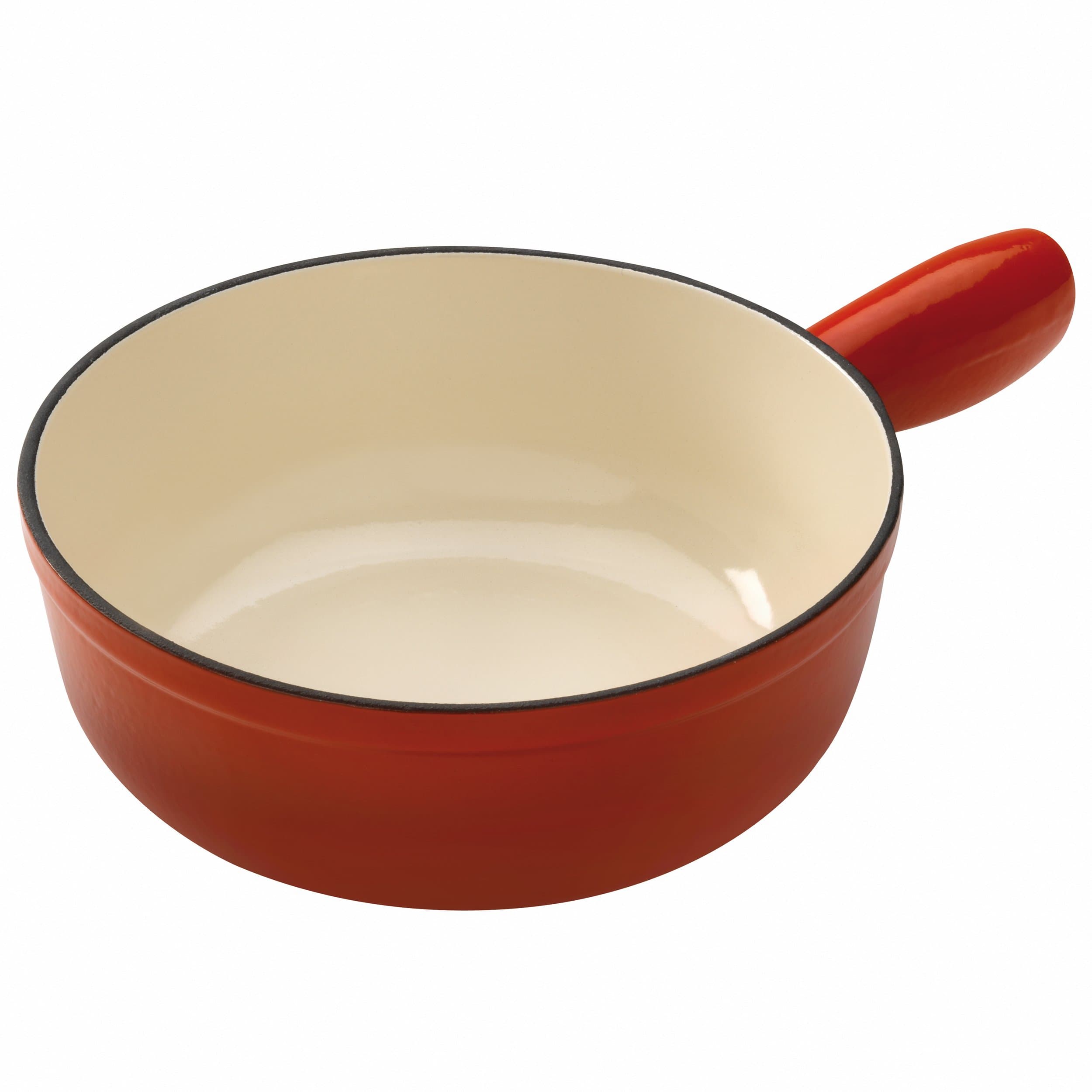Kuhn Rikon Induction Cast Iron Fondue Pot, 7.87", Red