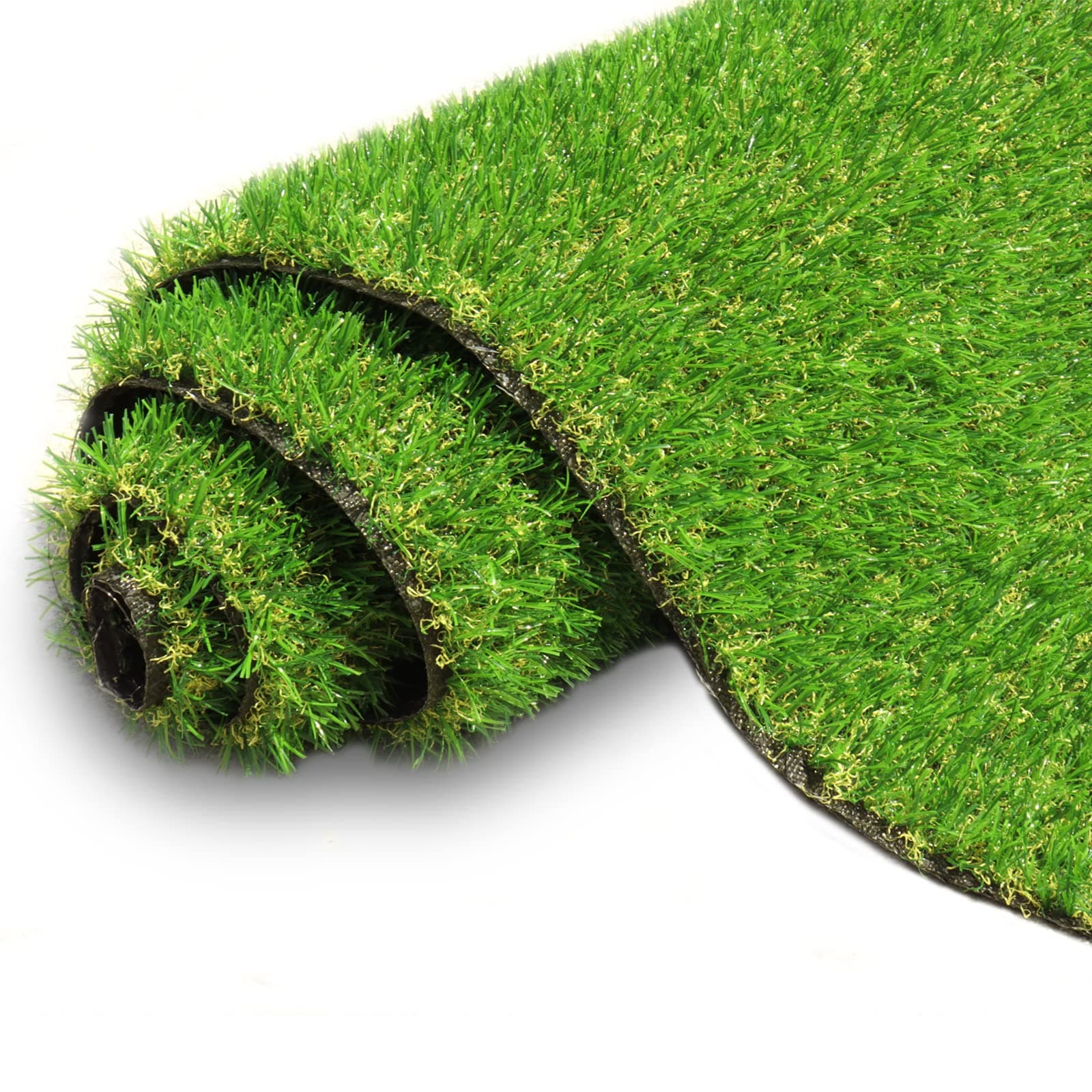 AYOHA Artificial Turf Grass 4'10" x 8' with Drainage, 0.8 Inch Realistic Fake Grass Rug Indoor Outdoor Lawn Landscape for Garden, Balcony, Backyard, Patio, Synthetic Turf Mat for Pet Dogs, Customized