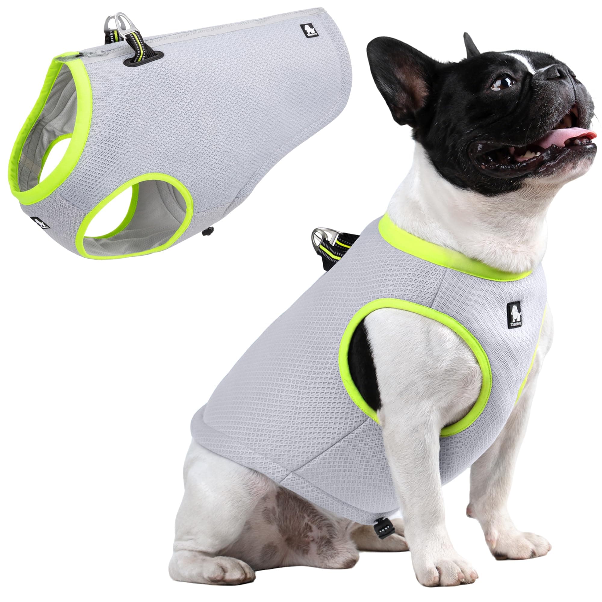 JUXZH Dog Cooling Vest,Evaporative Cooling Jacket Green,Large