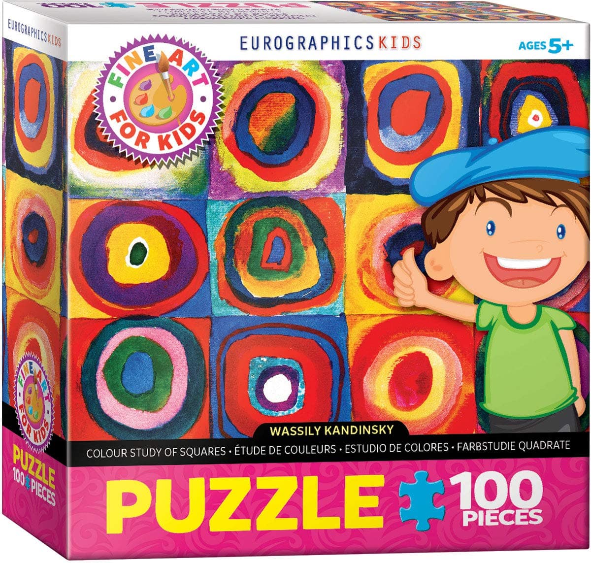 Eurographics 6100-1323 Colour Study of Squares by Wassily Kandinsky 100-Piece Puzzle