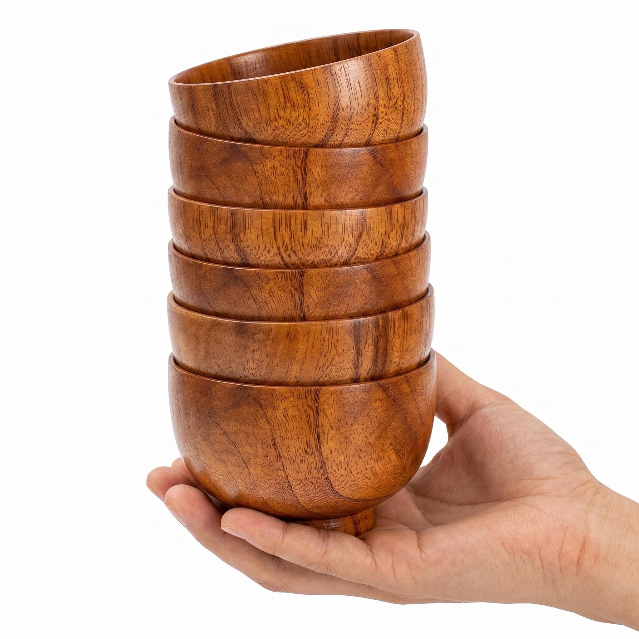 Teenyyou 6 Pcs Esthetician Bowls for Facial Face Mask Bowls Esthetician Supplies for Women Mask Apply DIY Skincare Products Home Salon(3.54 Inch,Wooden)