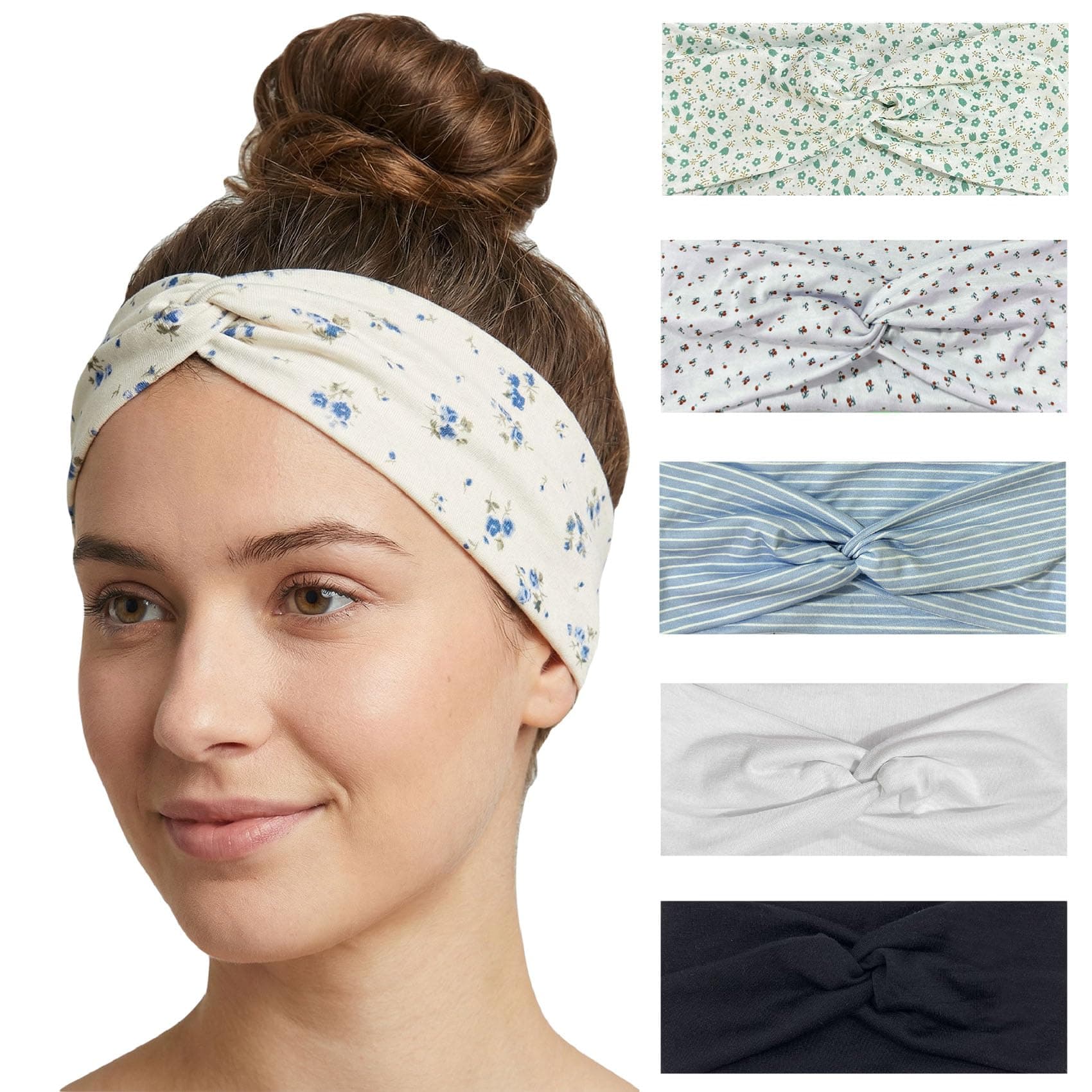 Waliah 6 Pcs Cute Headbands for Women Trendy Head Bands for Women's Hair Non Slip Fashion Headband