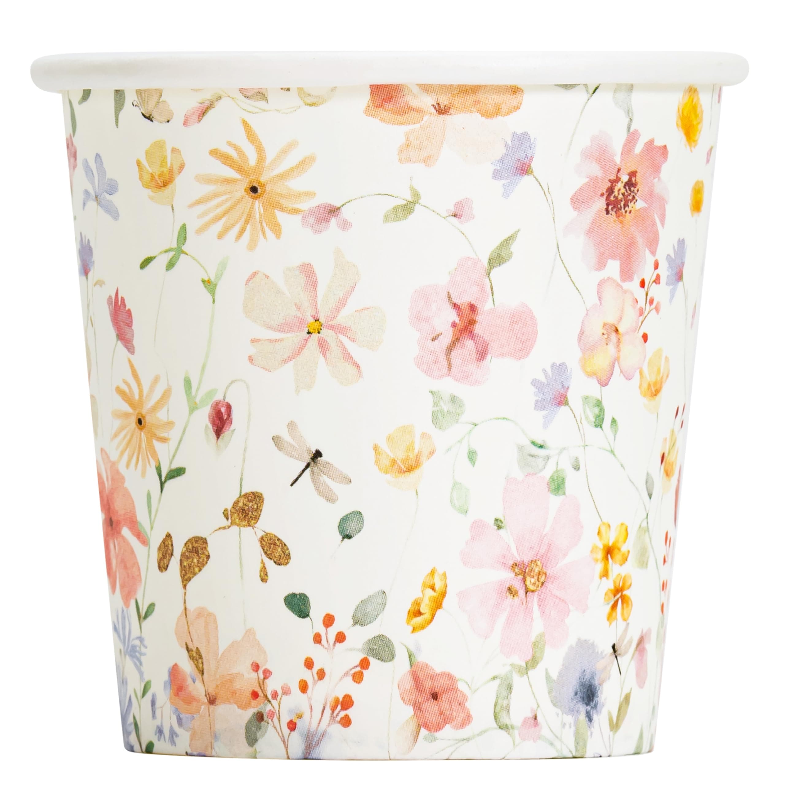 Crisky 150 Pack Paper Bathroom Cups 3oz Disposable Elegant Design Full Floral Small Mouthwash Hot/Cold Beverage Coffee Dessert for Birthday Parties Home-use Picnics Ceremonies