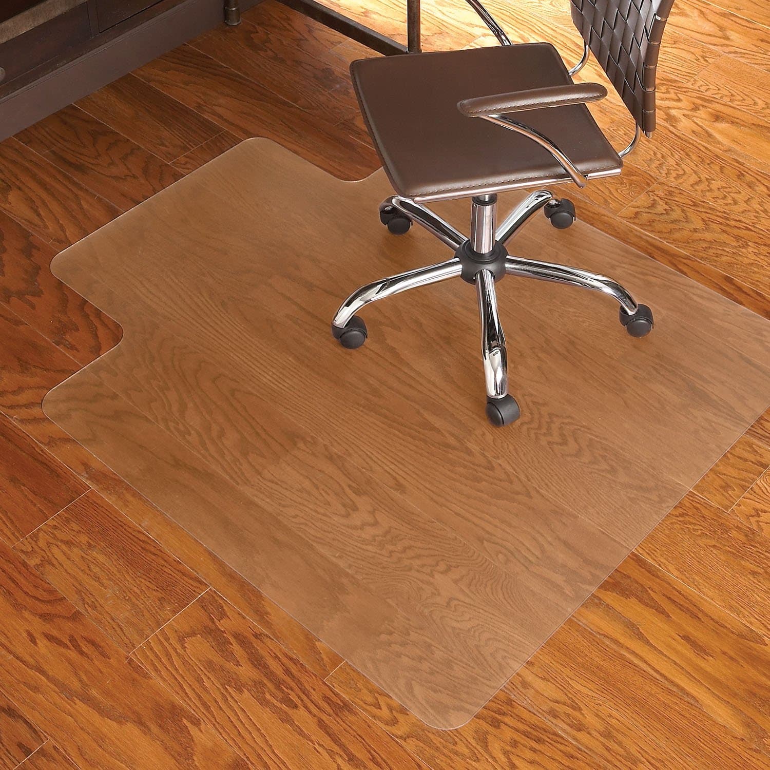 ES Robbins EverLife 36-Inch by 48-Inch Multitask Series Hard Floor with Lip Vinyl Chair Mat, Clear