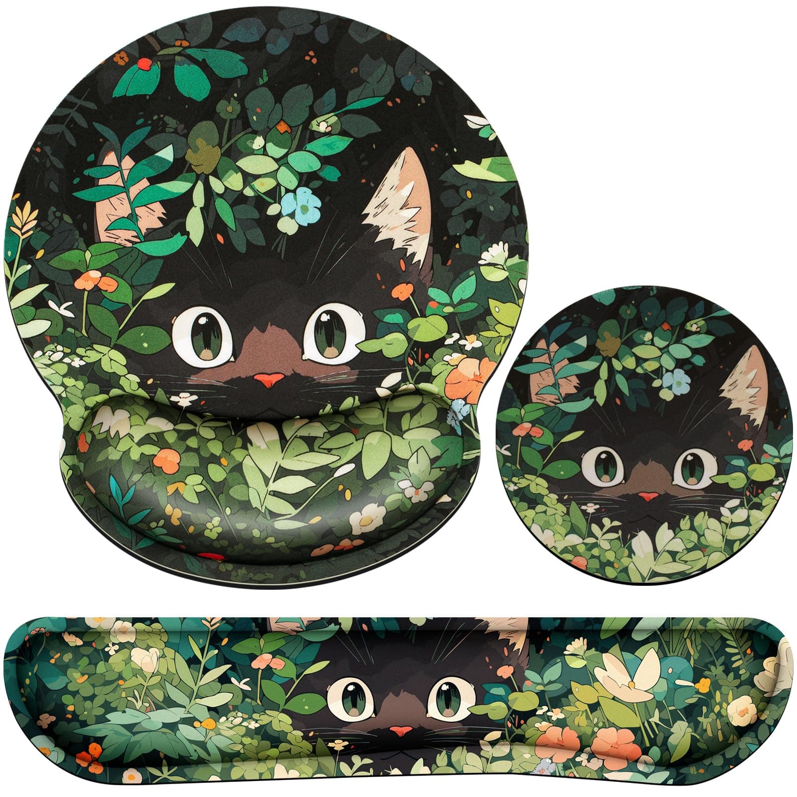 Ergonomic Keyboard Wrist Rest, Mouse Pad with Wrist Rest Anime