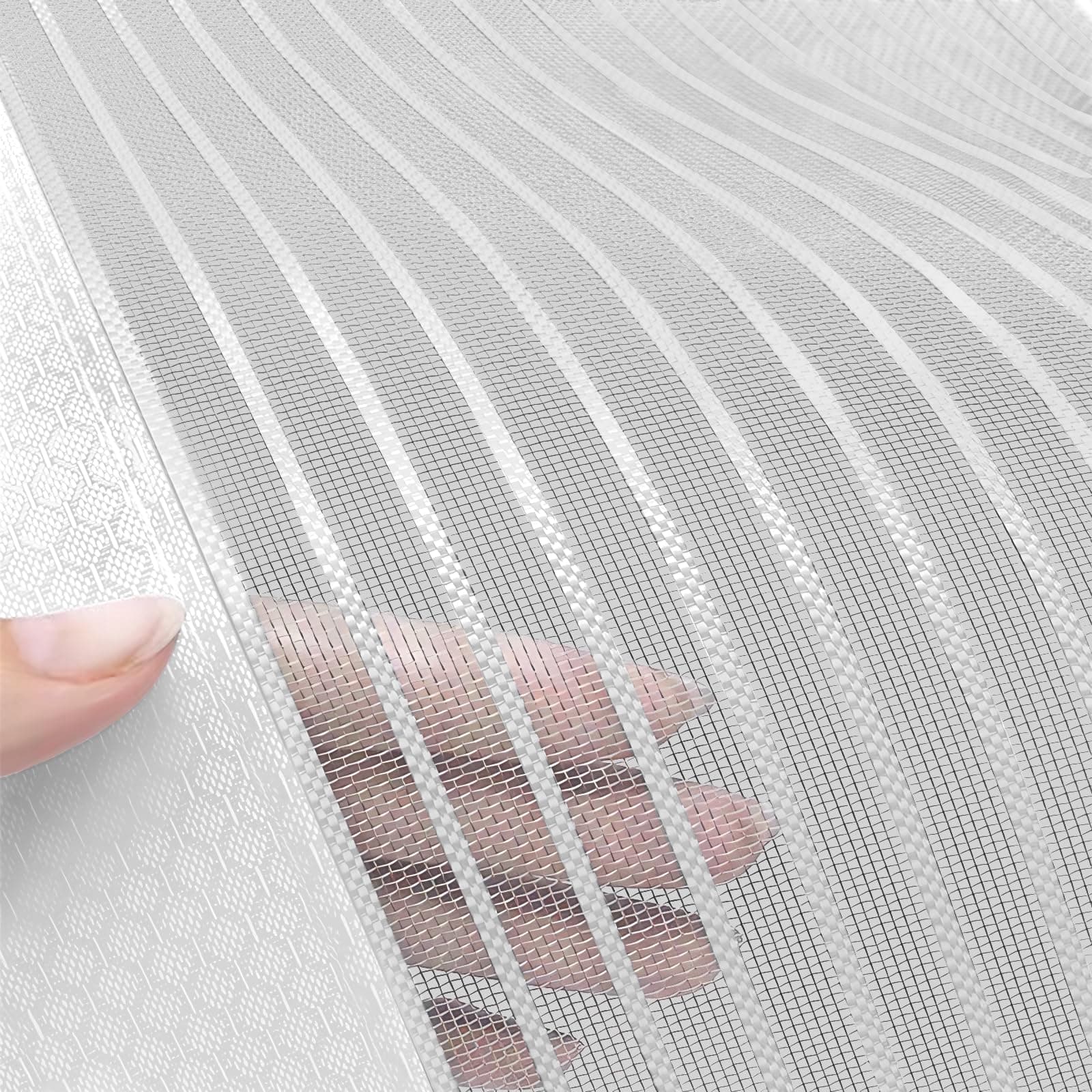 Magnetic Screen Door Heavy Duty, LOVIGA Thickened Fiberglass Screen Door Mesh, Self Sealing, Tear Resistant, Easy Assemble, Fine Mesh Keep Bugs Out 38 Inch by 79 Inch White