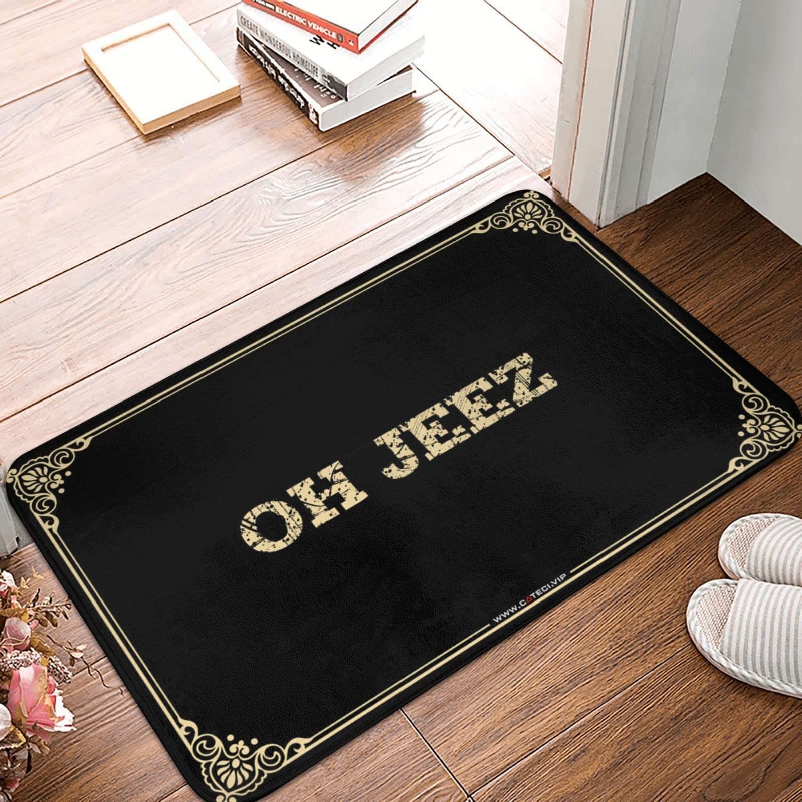Large Welcome Mats for Front Door Oh Jeez Doormat Porch Decor Gaming Room Accessories (Color : Colour, Size : 40X60CM)
