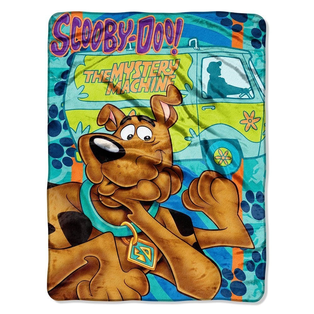 Warner Brothers Scooby-Doo, "Whole Gang" Micro Raschel Throw Blanket, 46" x 60", Multi Color