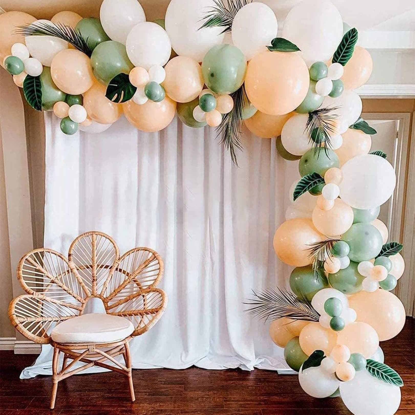 Fiber Rod Garden Wedding Arch Outdoor Indoor Lightweight Circle Backdrop Stand Arch Party Decoration Stand Kit for Bridal Shower Halloween Party (Color : Balloon Set 3)