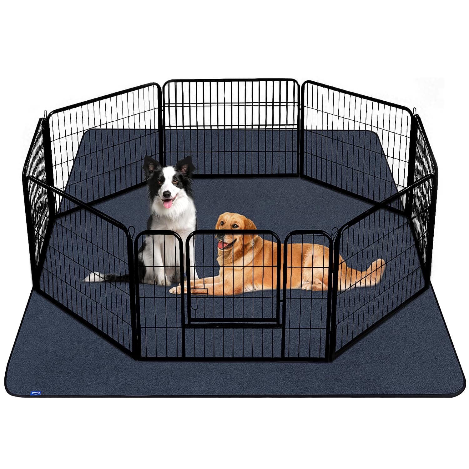 Sunsleek Washable Pee Pads for Dogs 72"x72" Extra Large Super Absorbent Non-Slip Reusable Puppy Pads for Playpen, Crate, Floor, Waterproof Pet Training Mats for Quick-Dry Whelping Pads & Incontinence