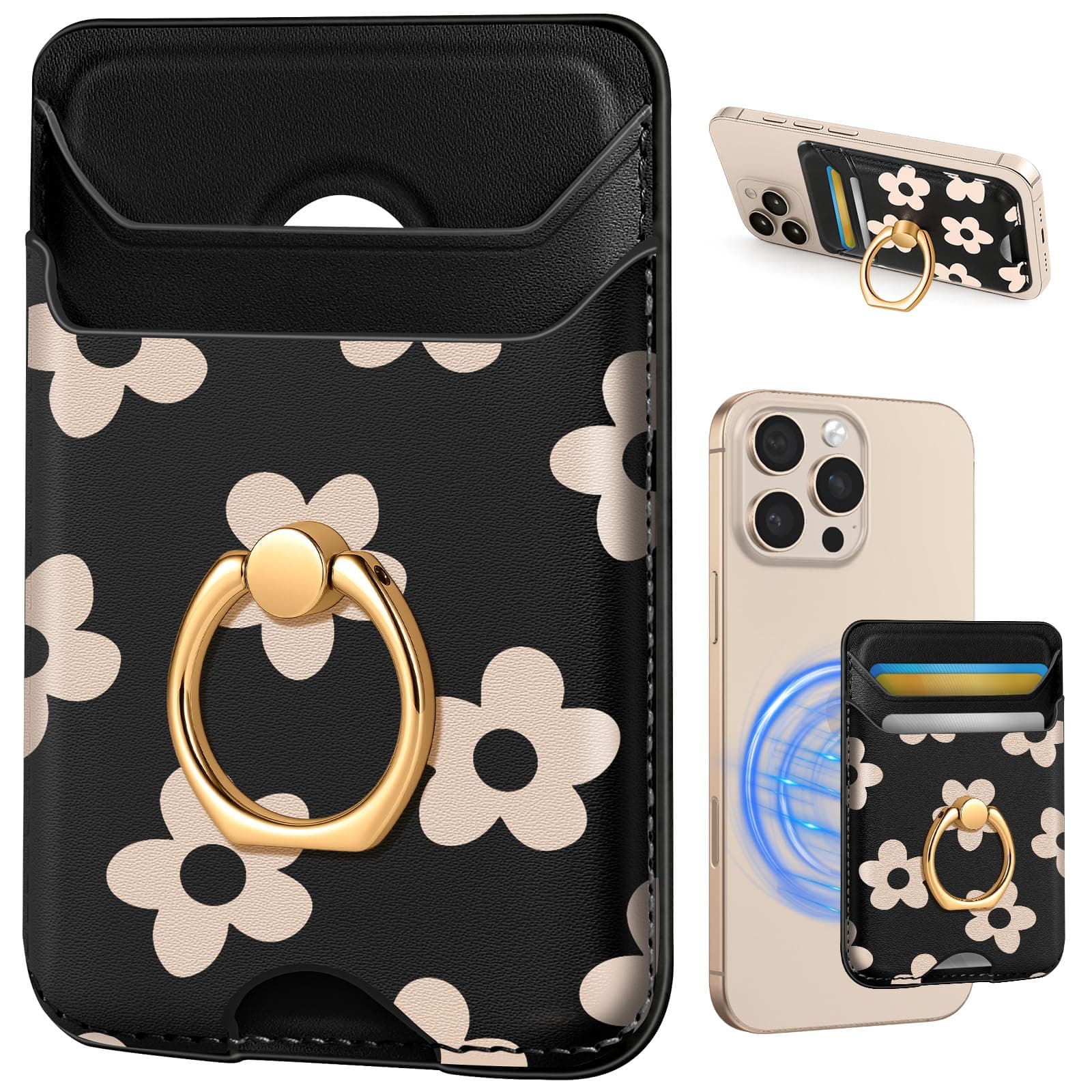 Shorogyt Compatible with Magsafe Wallet with Ring