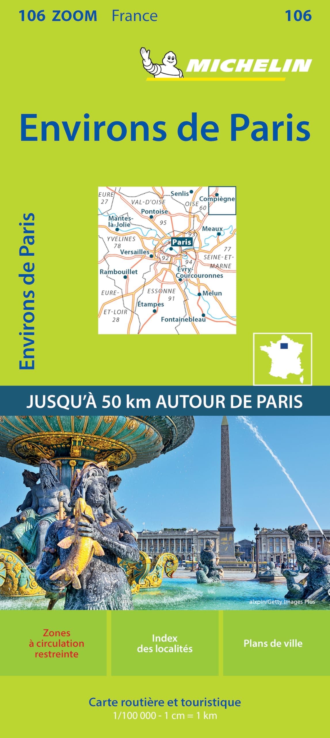 Carte Zoom Environs de Paris