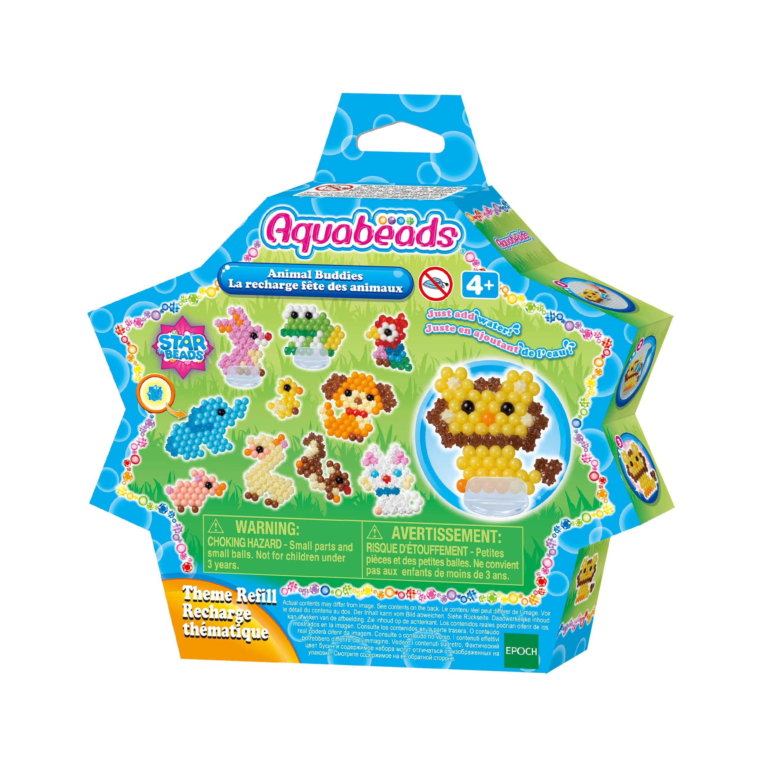 Aquabeads Arts & Crafts Animal Buddies - Theme Refill with Beads and Fun Templates