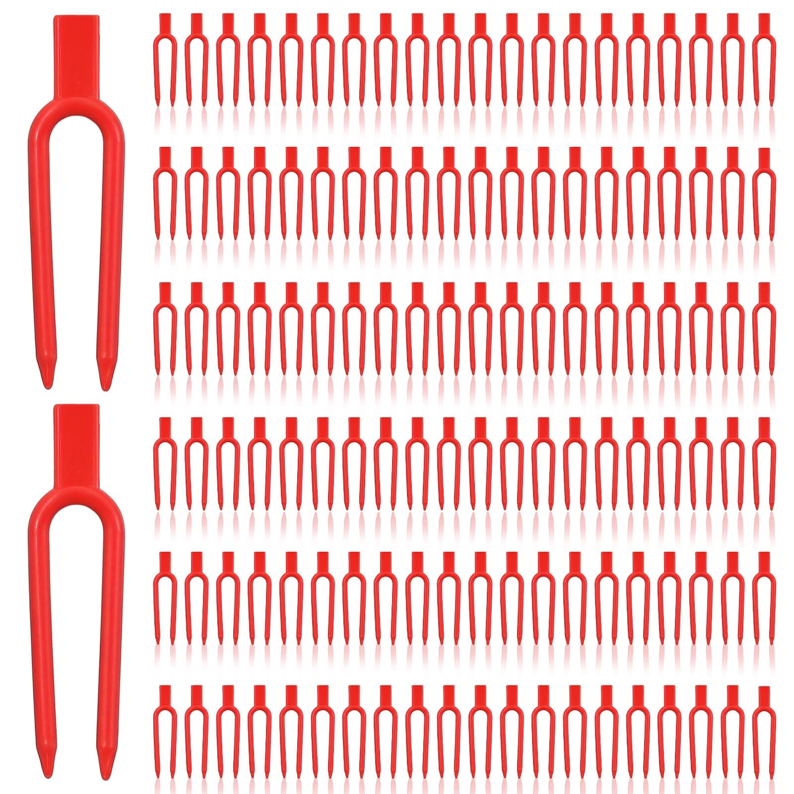 120 Pcs Plant Pins Plant Clips For Climbing Plants Strawberry Support Plastic Gardening Pin Watermelon Fork Farming Securing Vines Fixing Clips Tool For Fixing Vines Such As Flowers Strawberries