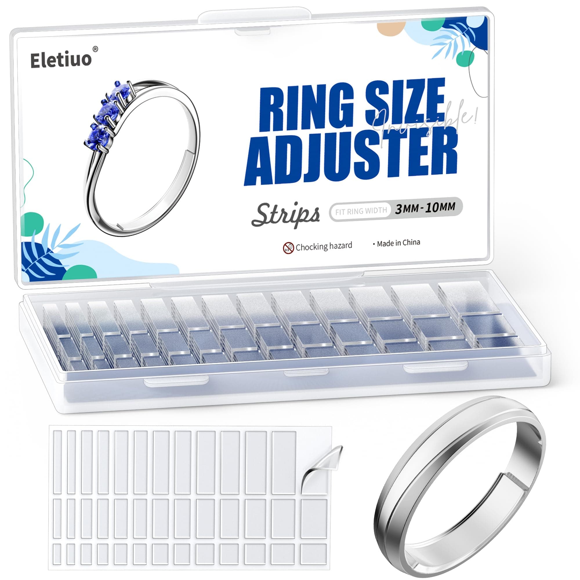 Ring Size Adjuster Loose Rings Invisible Reducer Jewelry Guard Sizer Tightener, Fitter, Reducer for Wide Rings, Multiple Resizer-6 Sheets /234 Pcs (Transparent)