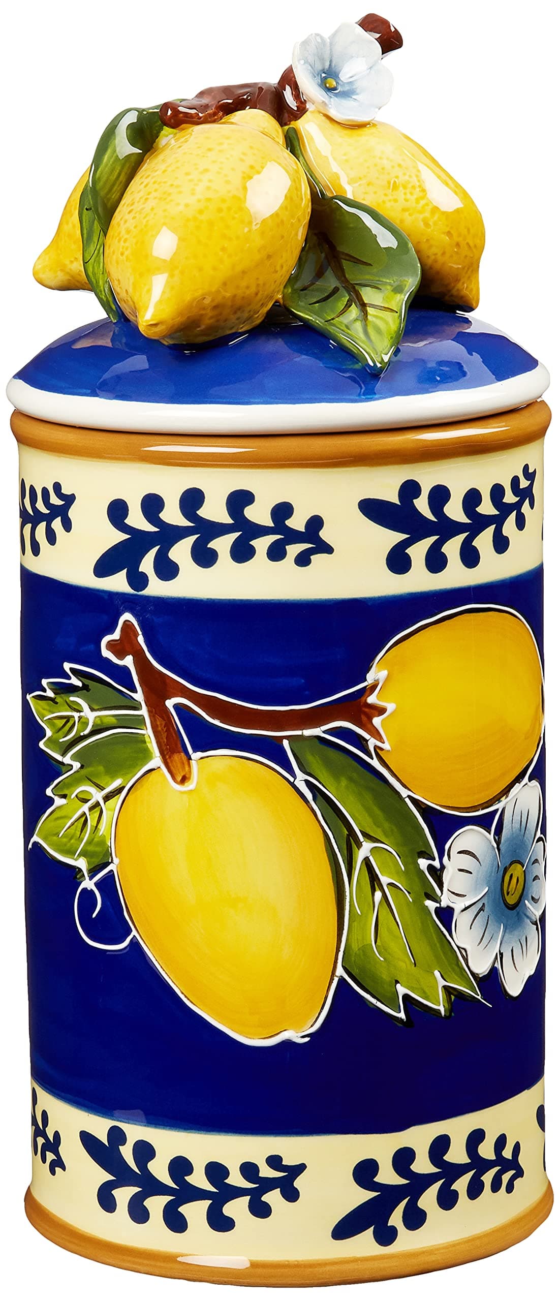Blue Sky Ceramic Lemon Canister, Medium