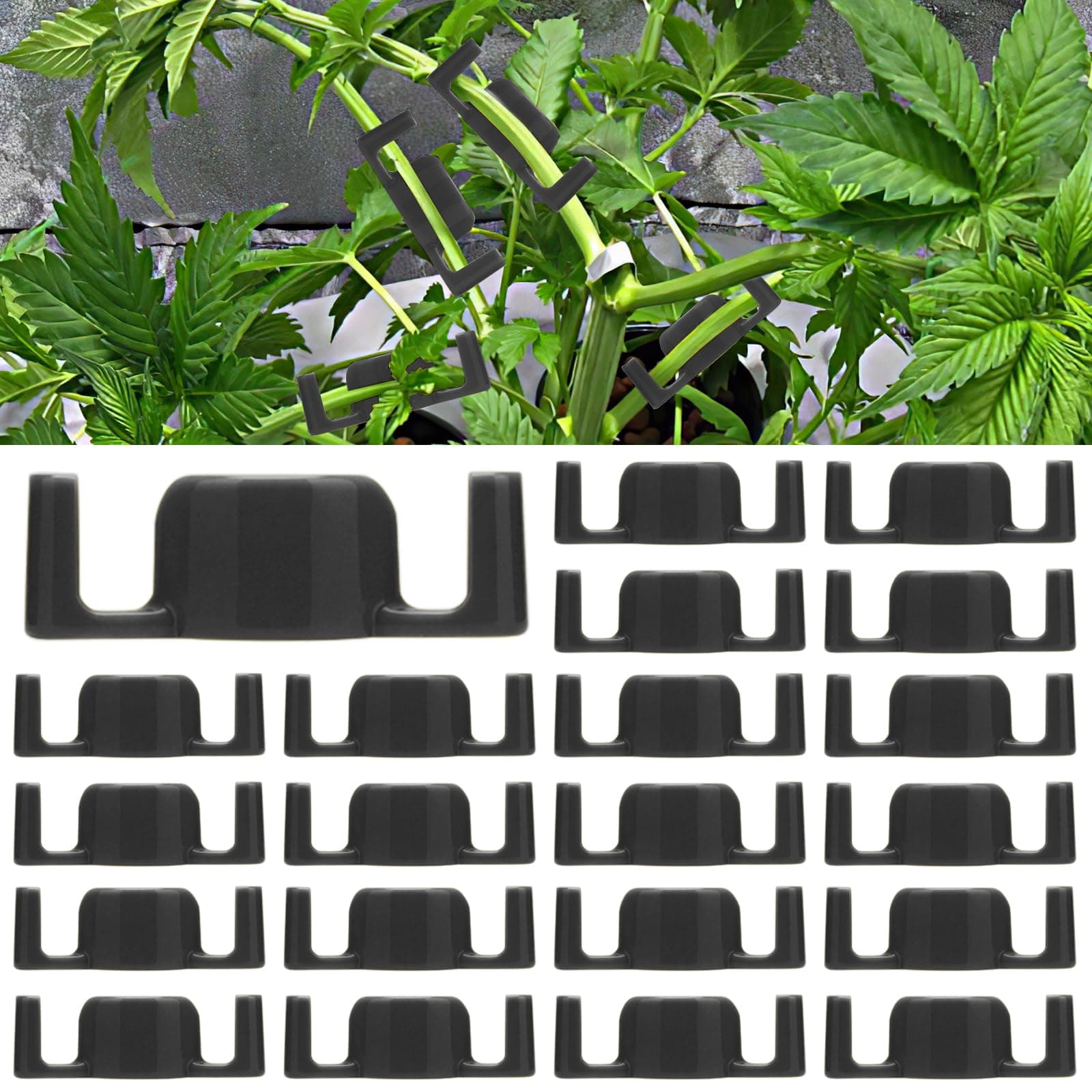 Keymarx 40 Pack LST Plant Training Clips – Durable & Reusable Stem Support for Low-Stress Training – Fits All Growth Stages