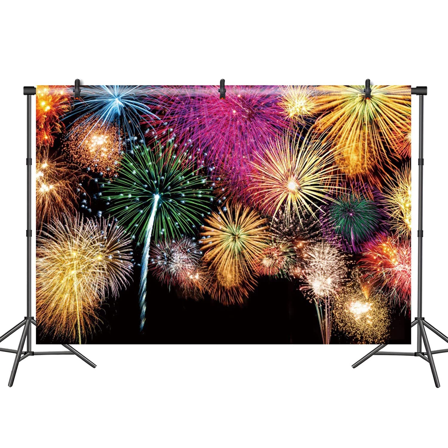 DASHAN 7x5ft Sparklers Fireworks Backdrop Class of 2026 Graduation Backdrops for Party Decorations Christmas Happy New Year Photo Backdrop Festival Holiday Celebration Family Background