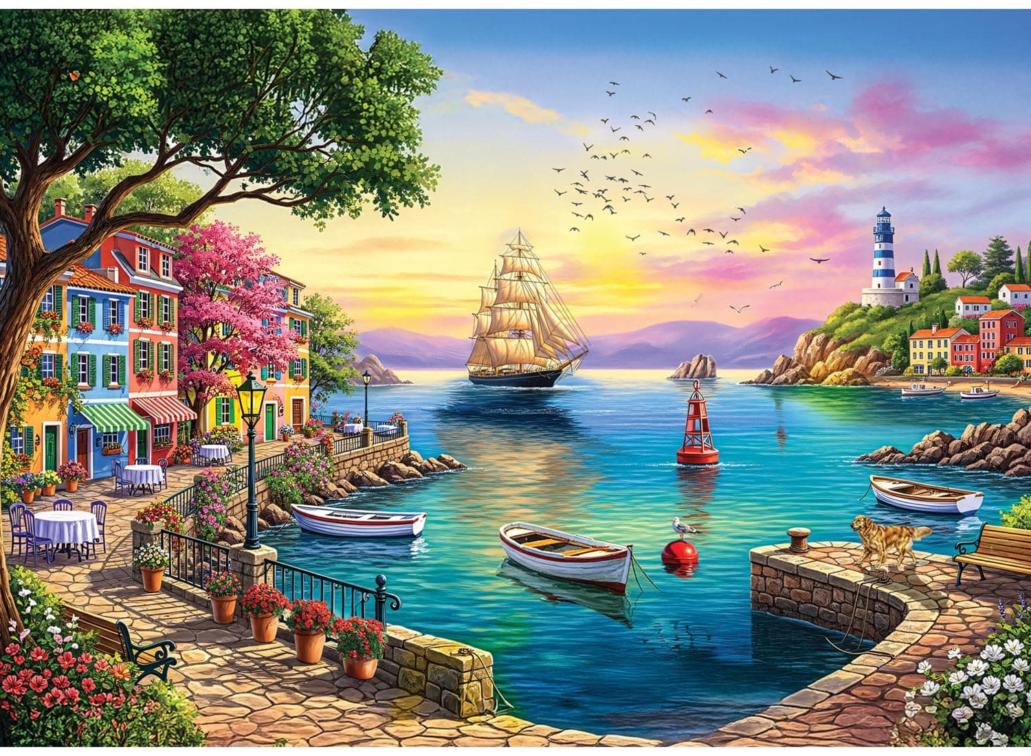Anatolian Puzzle -Blue Lighthouse, 3000 Piece Puzzle, #4936
