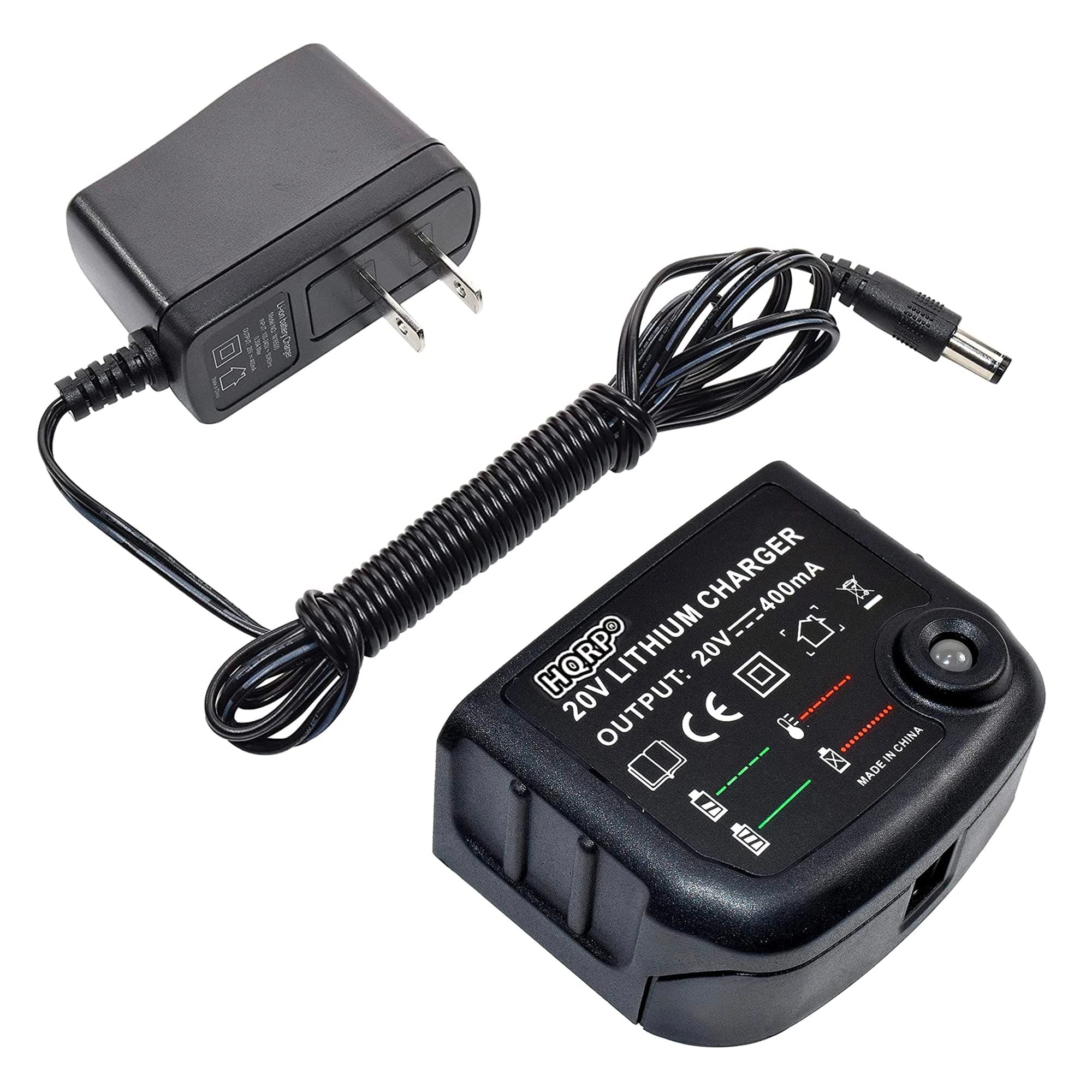 HQRP 20V Li-Ion Battery Charger Compatible with Black and Decker BDCDE120C BDCDMT120 BDC120VA100 LD120CBF LD120VA Electric Drill