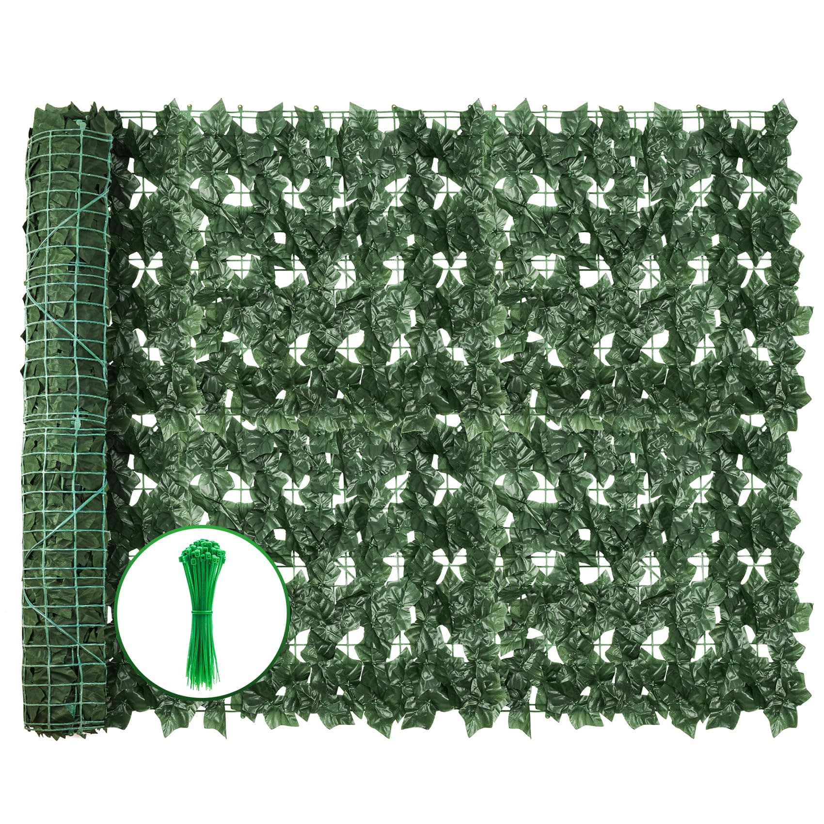GEIGUIWA Artificial Ivy Privacy Fence Wall Screen,140X60 in UV-Anti Faux Greenery Backdrop Ivy Vine Leaf Hedges Fence Panels for Patio, Balcony, Garden, Backyard