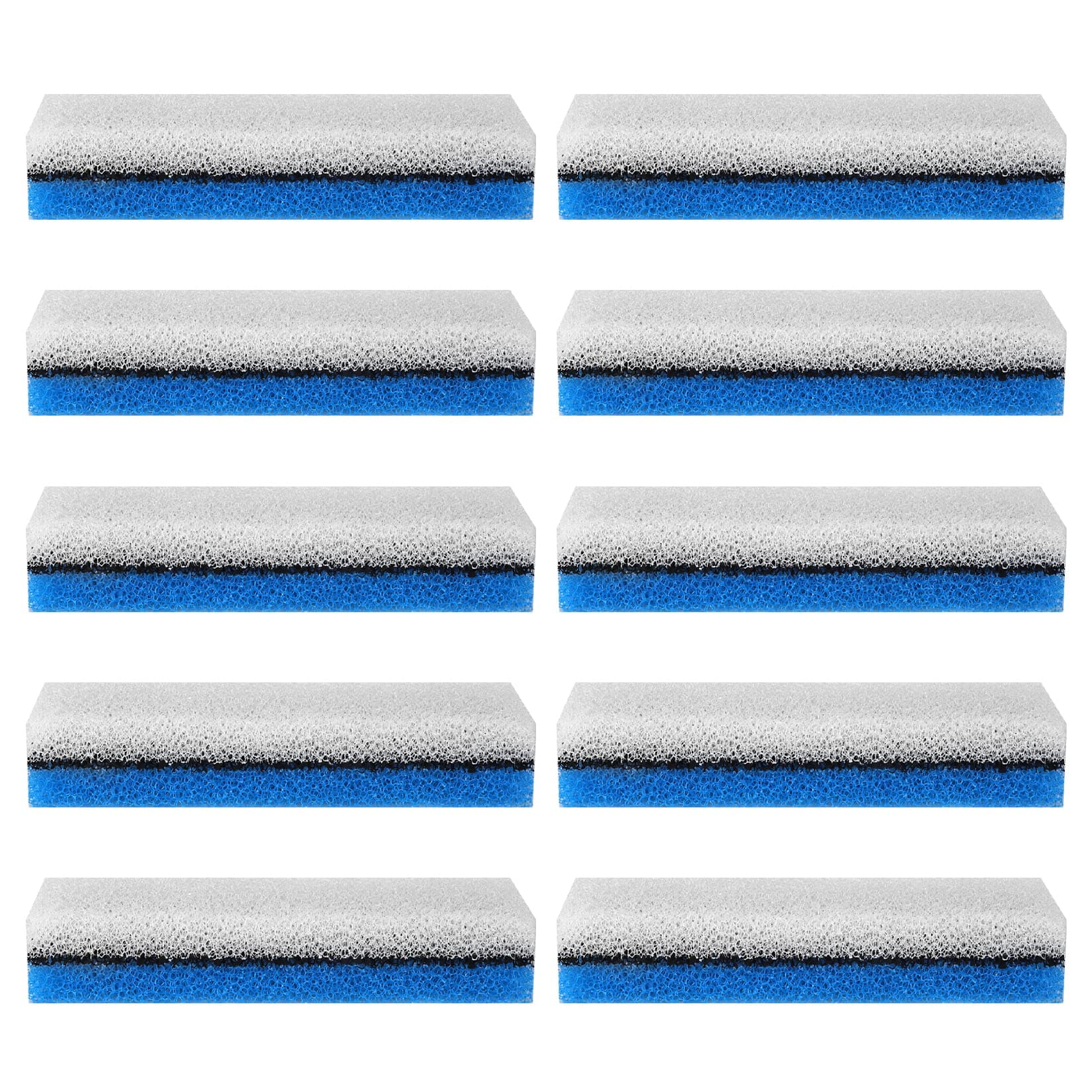 Dairzitv 10 Pcs Pet Water Fountain Filter, Cat Dog Water Fountain Replacement Filters Compatible with WF020 Water Fountain