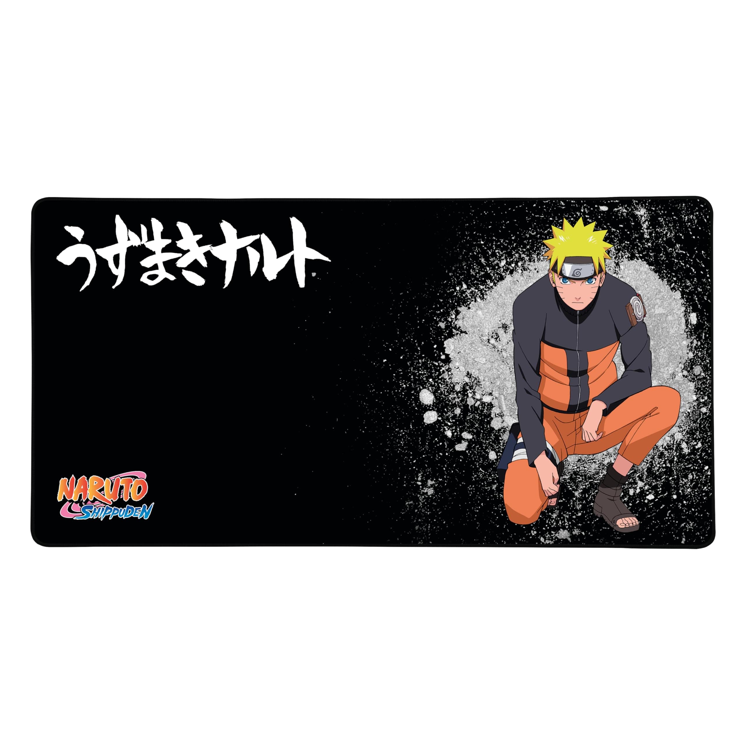 Konix Naruto Shippuden XXL Gaming Mouse Mat 90 x 46 cm Naruto Mouse Mat with Non-Slip Rubber Base - Black