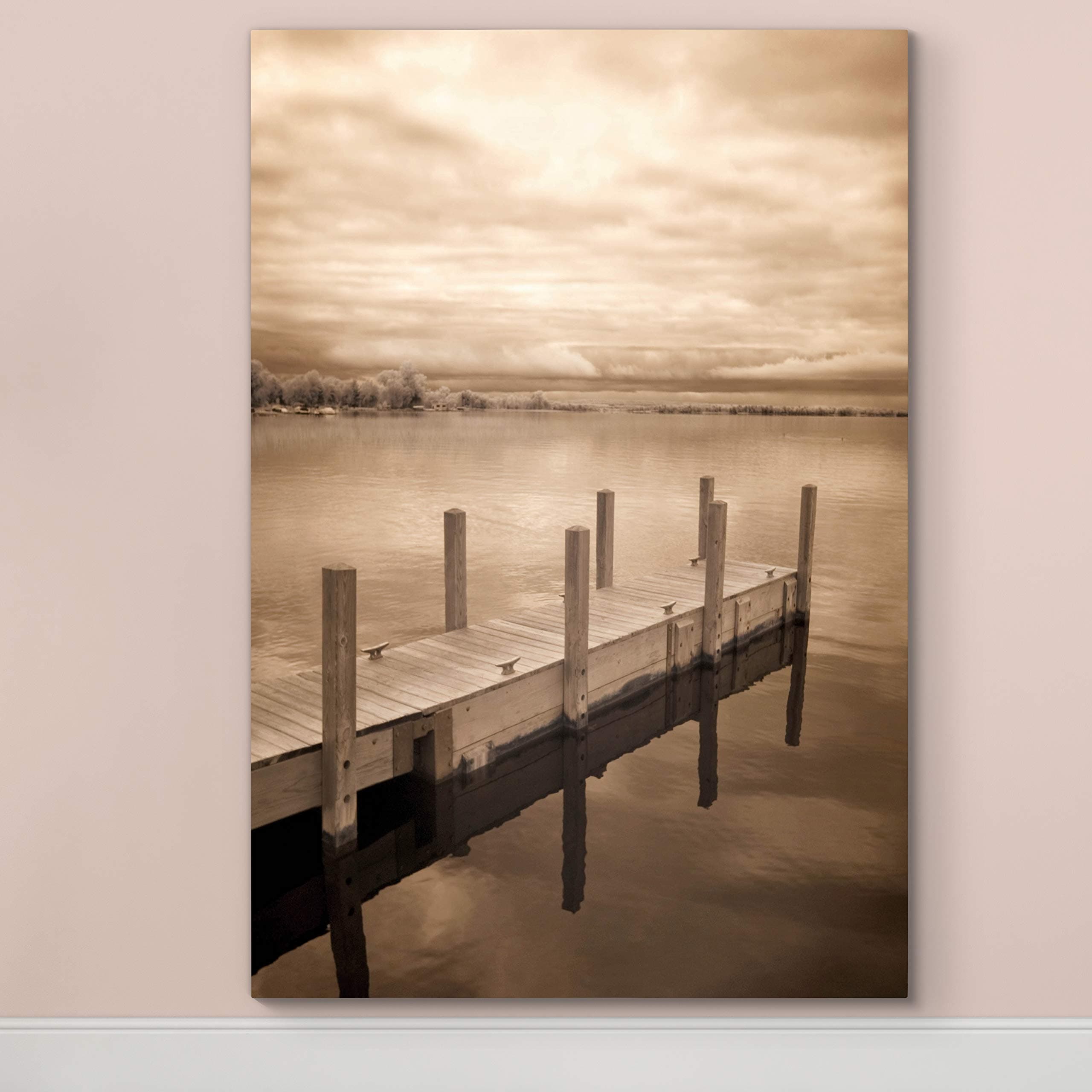 Renditions Gallery Vertical Landscape Pictures Giclee Print on Canvas Décor Gallery Modern Wall Art Decorations for Home Ready to Hang, 12x18, North Sky I