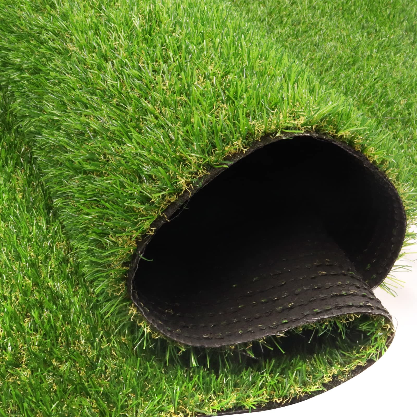 Heyroll Artificial Turf Grass Indoor Outdoor 5 ft x 11 ft, 0.8 inch Realistic Synthetic Fake Grass, Artificial Lawn Rug Dog Pets Mat, Turf Carpet for Patio Landscape Backyard, Custom Size