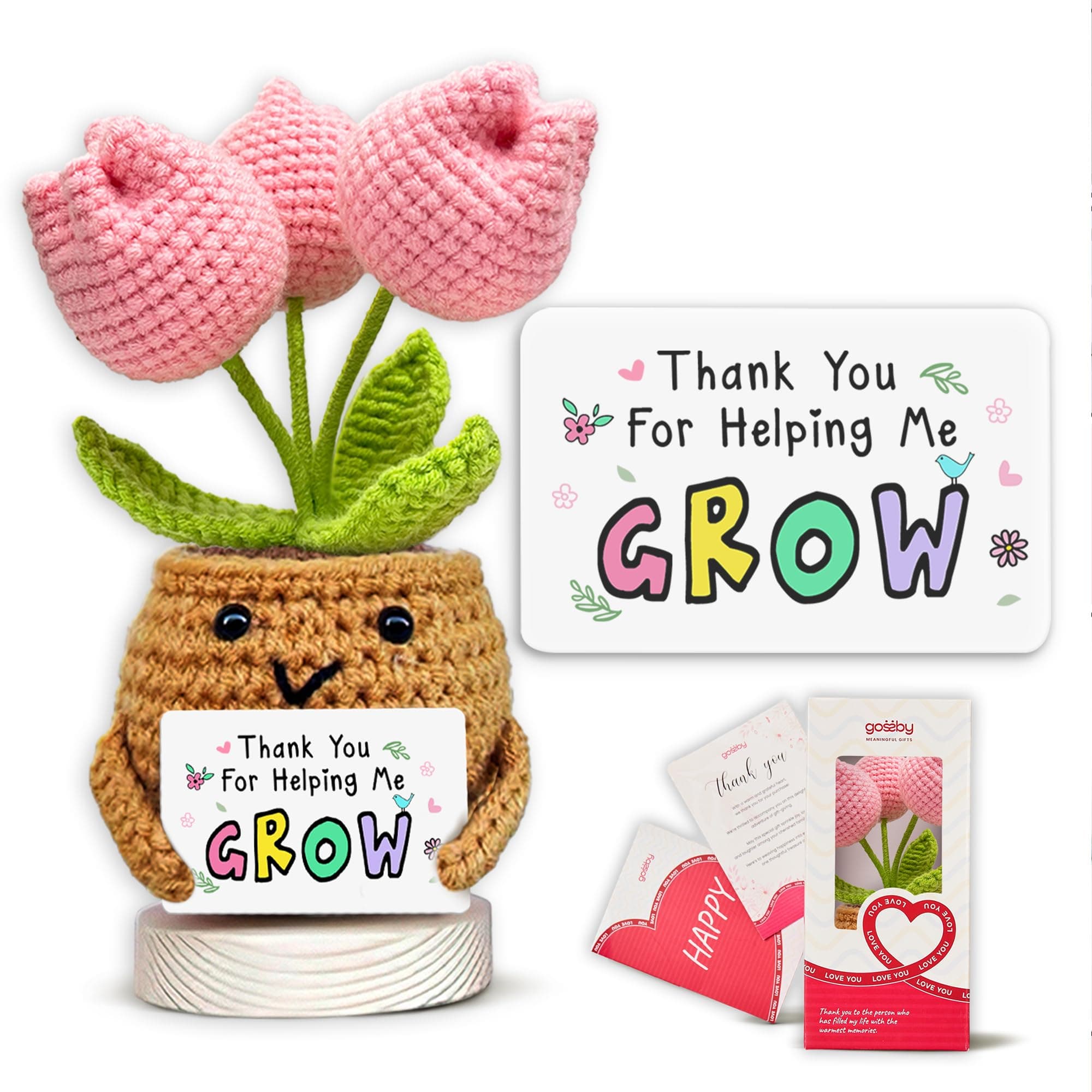Gossby Tulip Flower Crochet Doll - Thank You for Helping Me Grow