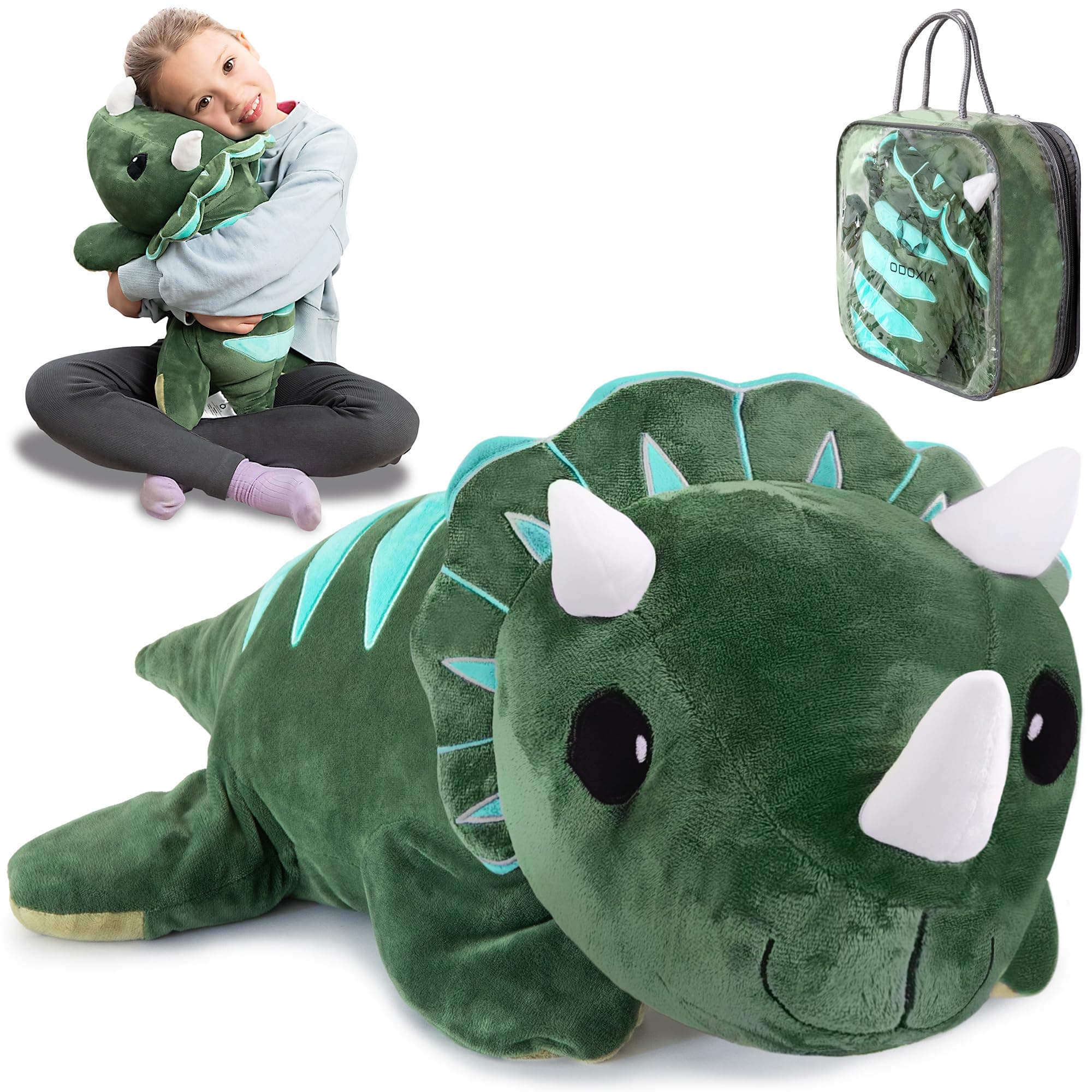 Weighted Stuffed Animal for Kids 2.3 KG | Calming & Comforting | Weighted Plush Dino | Includes Carrying Bag | Sensory Animals Plushie