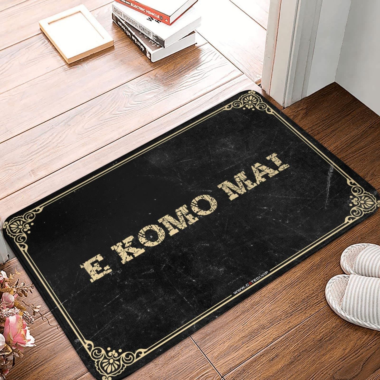 Abipuir Entrance Mat Indoor E Komo Mai Doormat Aloha Doormat Door Decor Decore for Room (Size : 40X60CM)