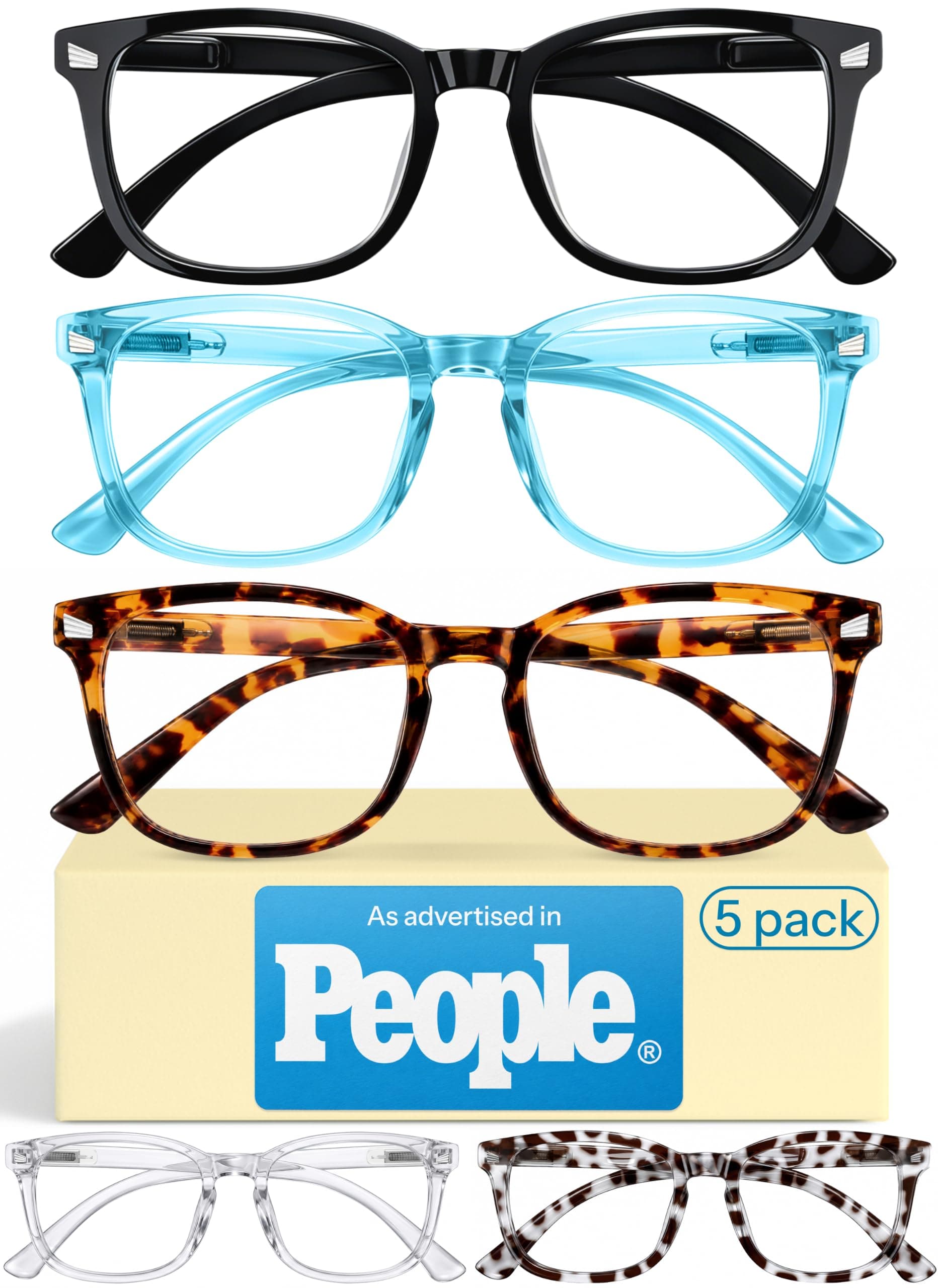 CCVOO Reading Glasses for Women with Blue Light Filter