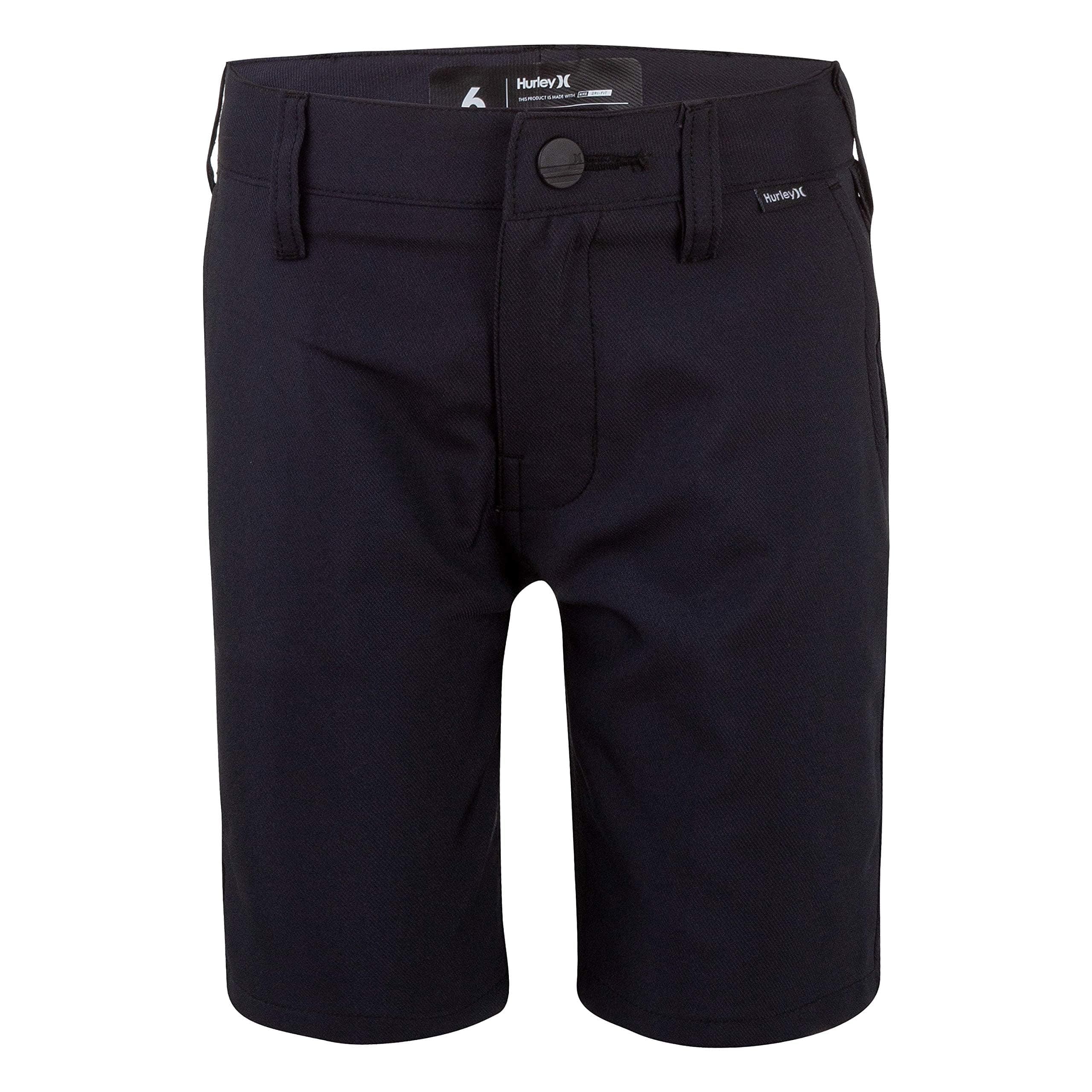 Hurley Kids Boy's Dri-FIT Chino Walkshorts (Big Kids) Black 12 Big Kids