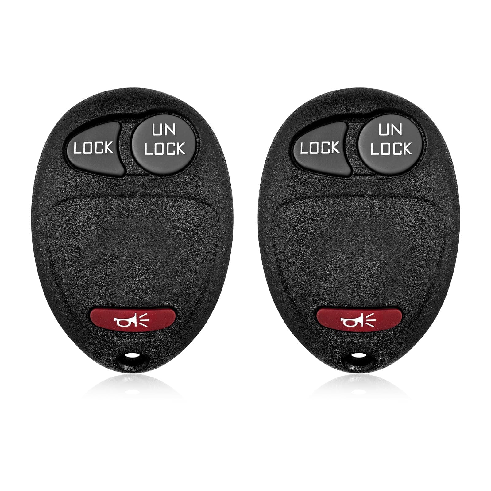 Keylessbest Key Fob Remote Replacement for 2010 2011 2012 Chevrolet Colorado Hummer H3 GMC Canyon 3 Buttons 315MHz L2C0007T,Black(2 Pack)