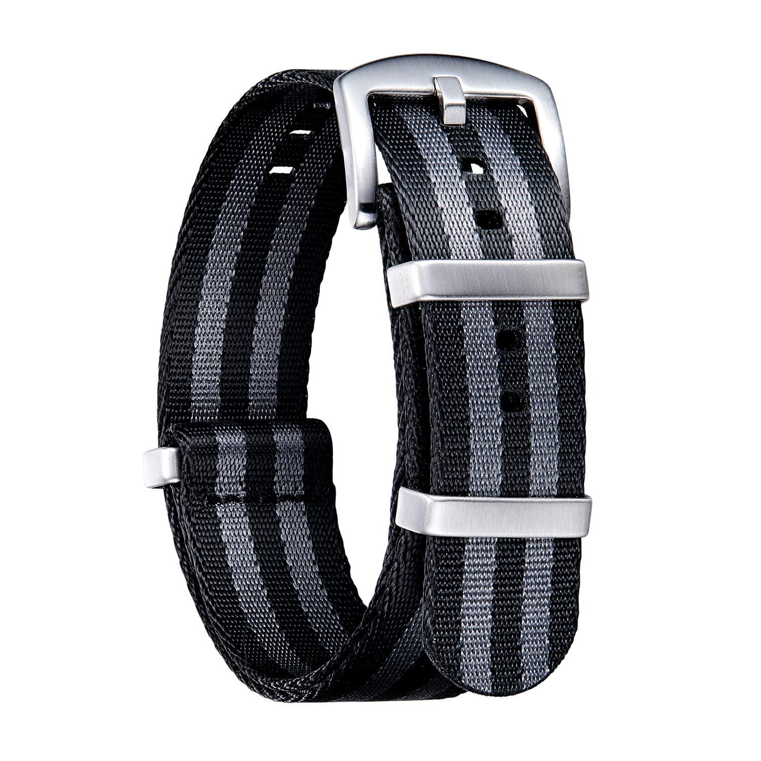 BINLUN Correas de Reloj de Nylon Thick G10 Multicolor Calidad Alta Correa Reloj con Hebilla de Acero Negra/Plateada Inoxidable para Hombres Mujeres 18 mm 20 mm 22 mm 24 mm (Nueva versión)