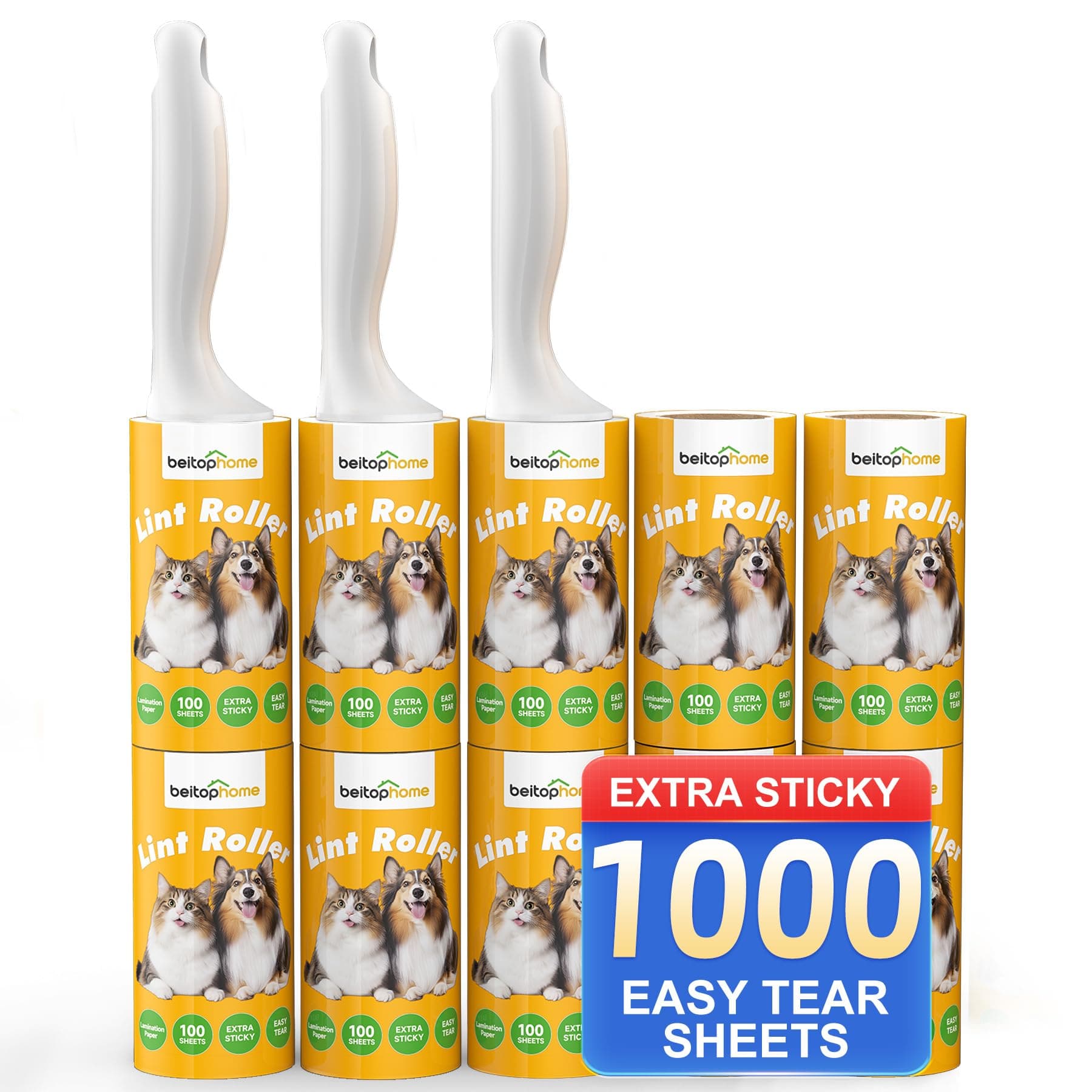 Lint Roller All (1000Sheets+3 Handles)