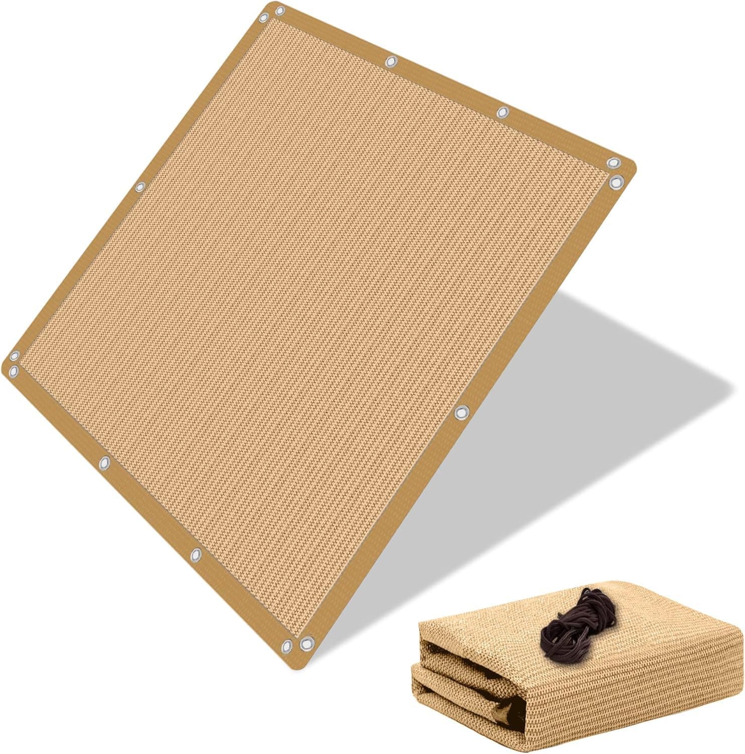 EMERIT 90% Shade Cloth Sun Shade Fabric Privacy Screen Shade Cover for Patio Garden Pergola Shade Cover Canopy with Gromments