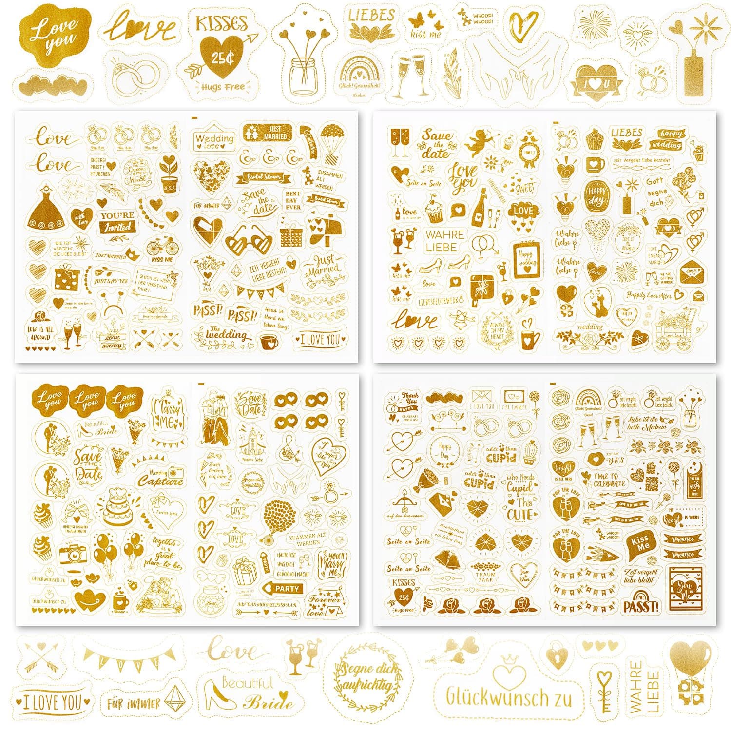 Happy Wedding Sticker, Stickers for Marriage Scrapbooking, Balloons Decals for Bridal Party Decoration Supplies, Groom Bridal Engagement, Gift for Wedding Anniversary